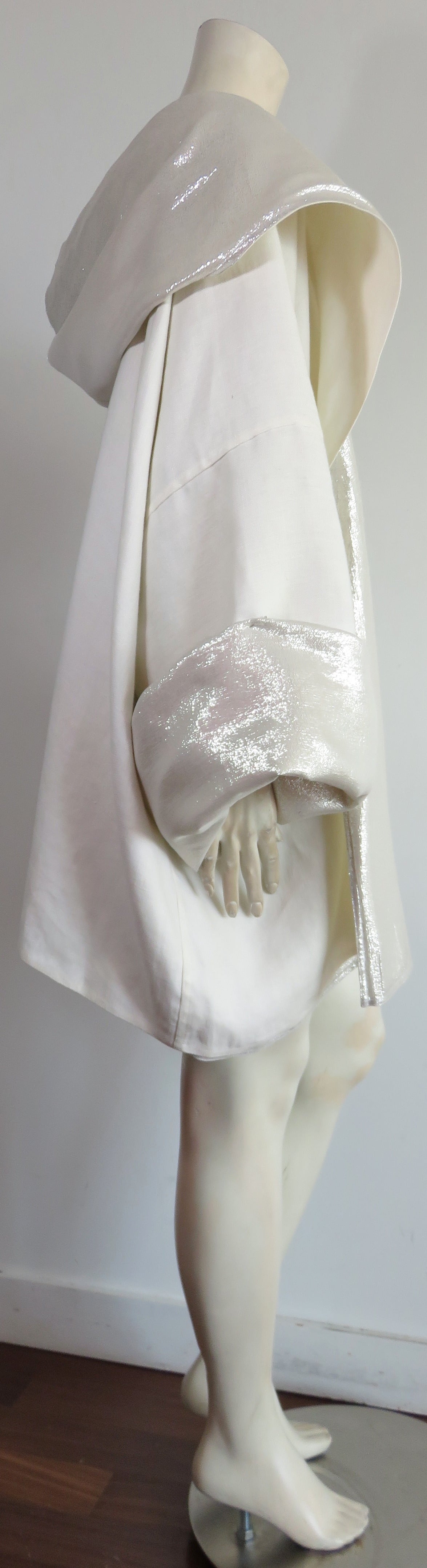 1980's ZORAN White/Silver hooded reversible jacket 2