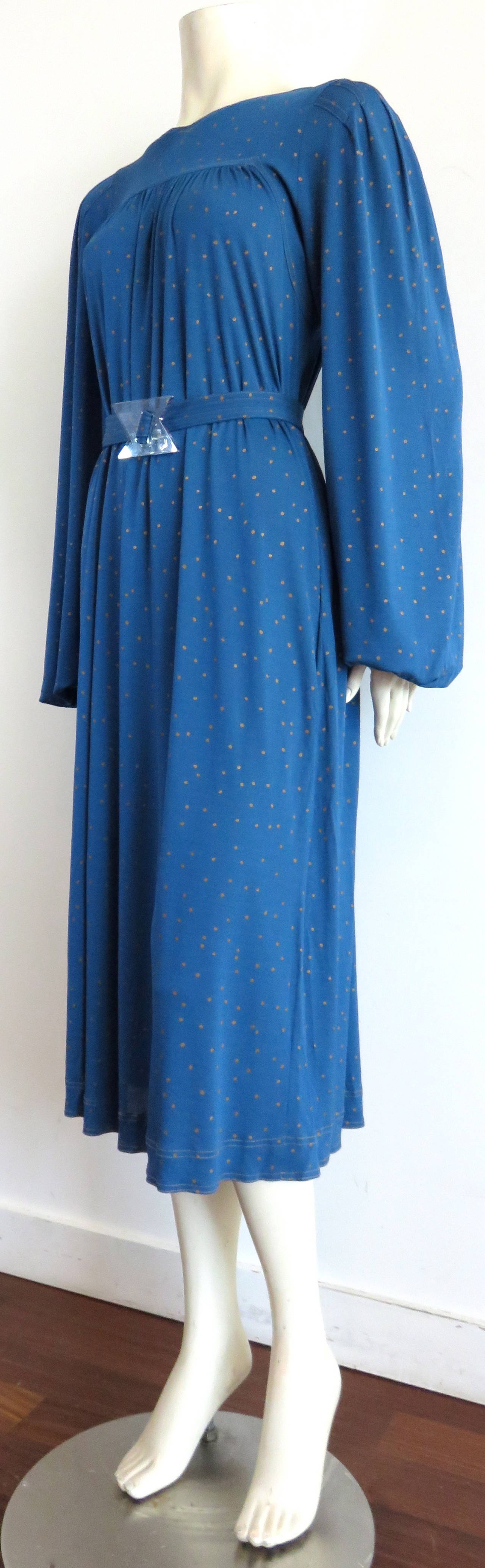 1970's JEAN MUIR Belted dress with provenance For Sale 2