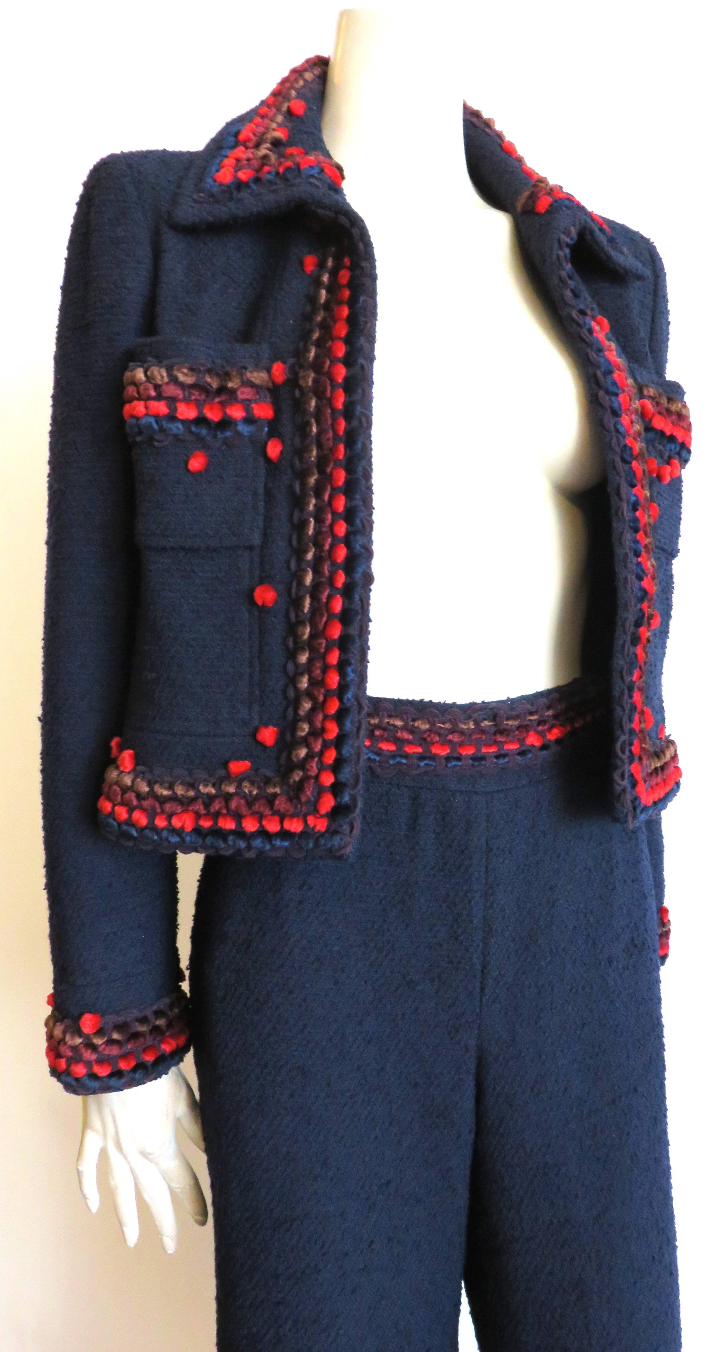 Chanel PARIS Gonna o pantalone 3 pezzi in ciniglia bouclé in vendita 2