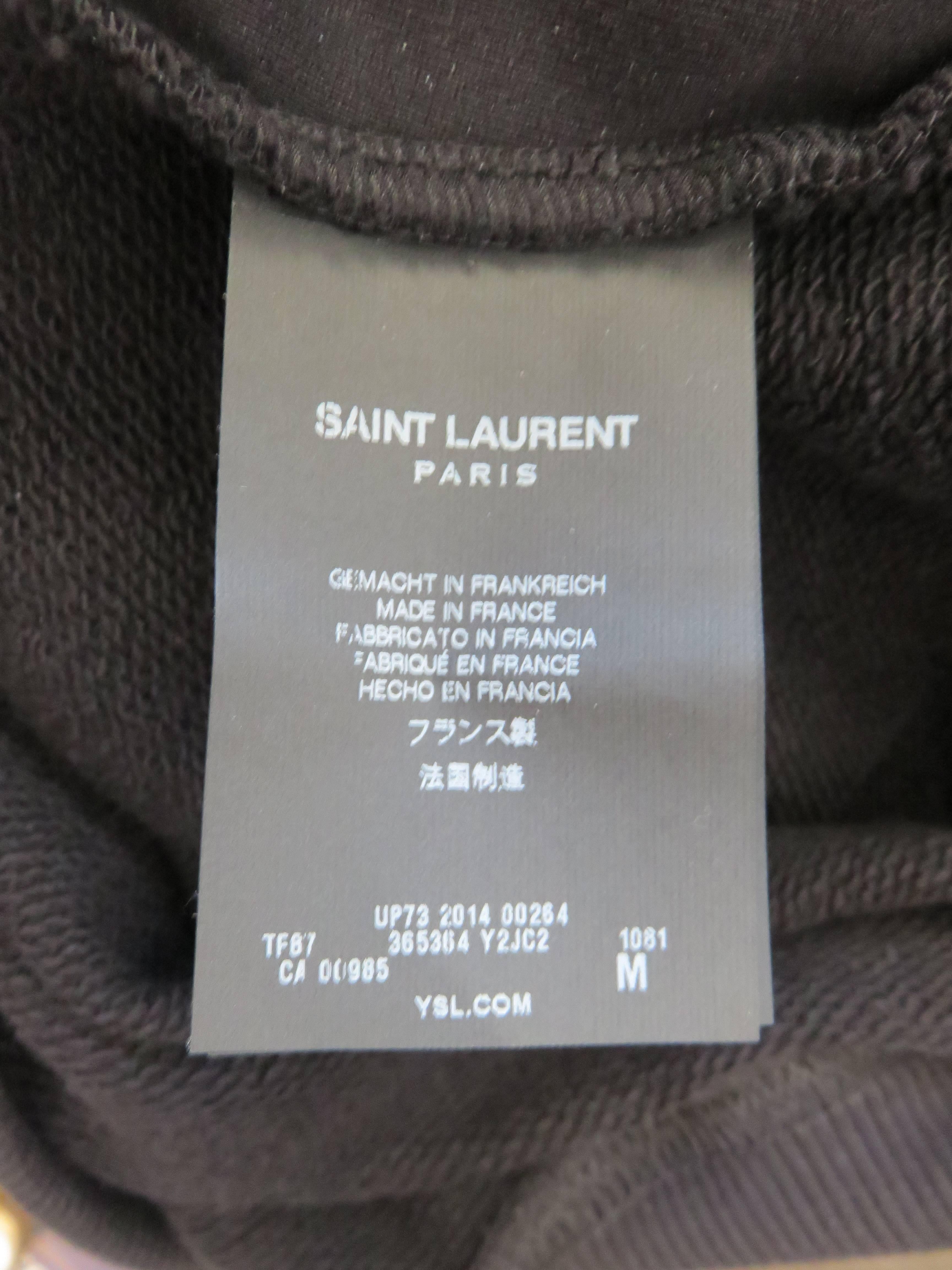 2014 SAINT LAURENT PARIS by Hedi Slimane studded sweatshirt sweater 2