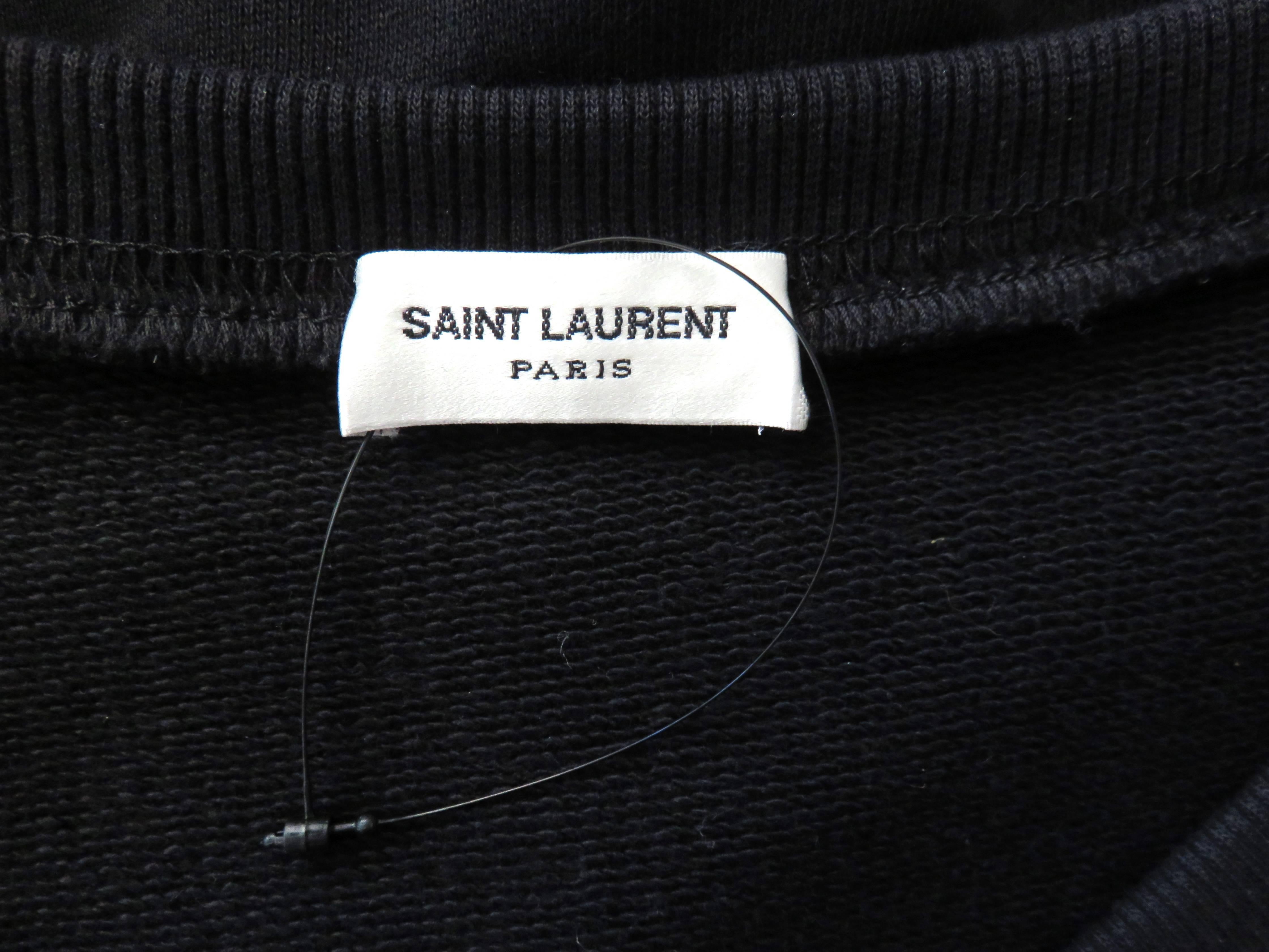 2014 SAINT LAURENT PARIS by Hedi Slimane studded sweatshirt sweater 1
