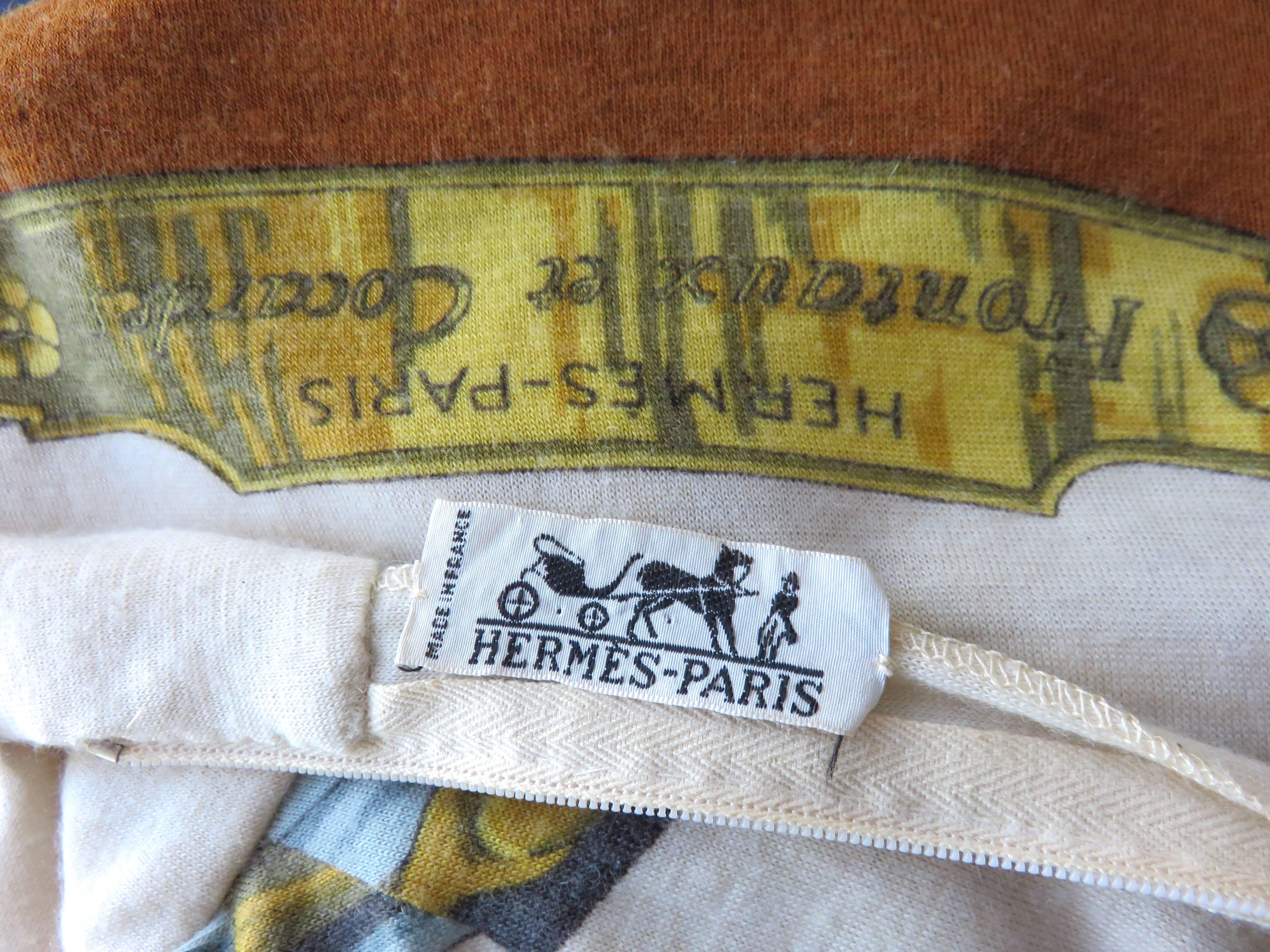 1980's HERMES PARIS Trompe l'oeil cashmere sweater For Sale 2