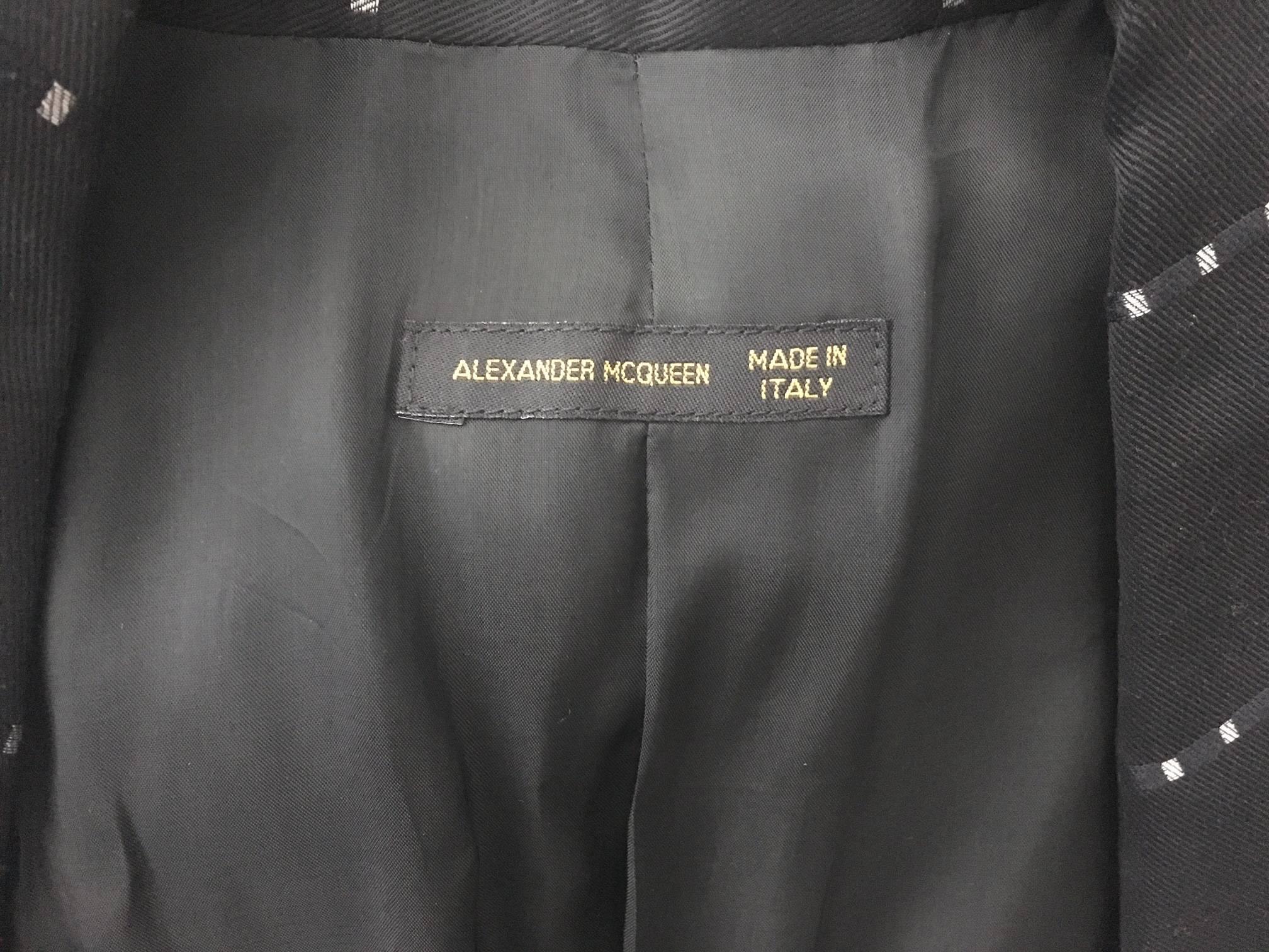 Pre-death ALEXANDER McQUEEN Women's Jacquard stripe evening jacket For Sale 3