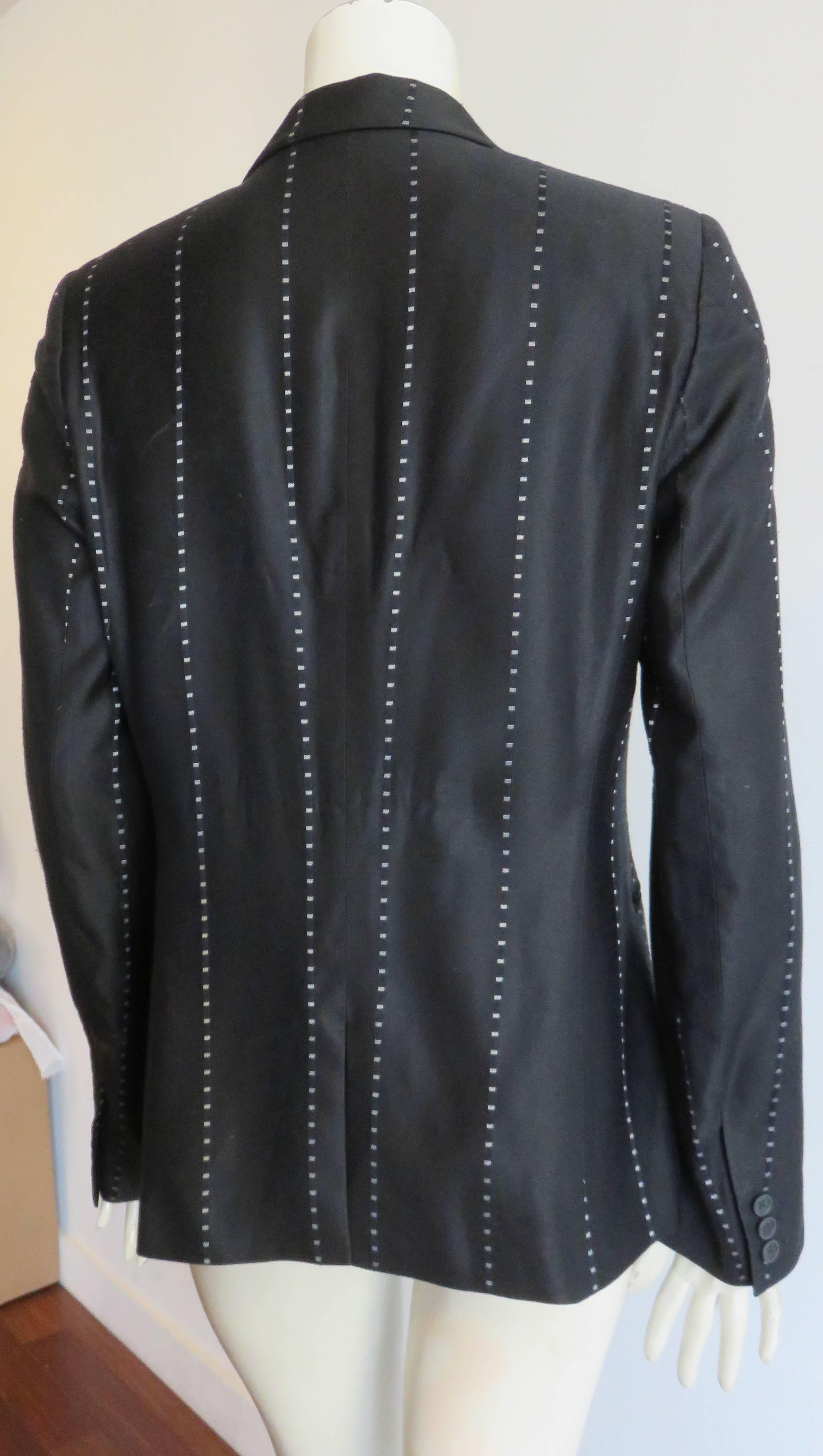 Pre-death ALEXANDER McQUEEN Women's Jacquard stripe evening jacket For Sale 1
