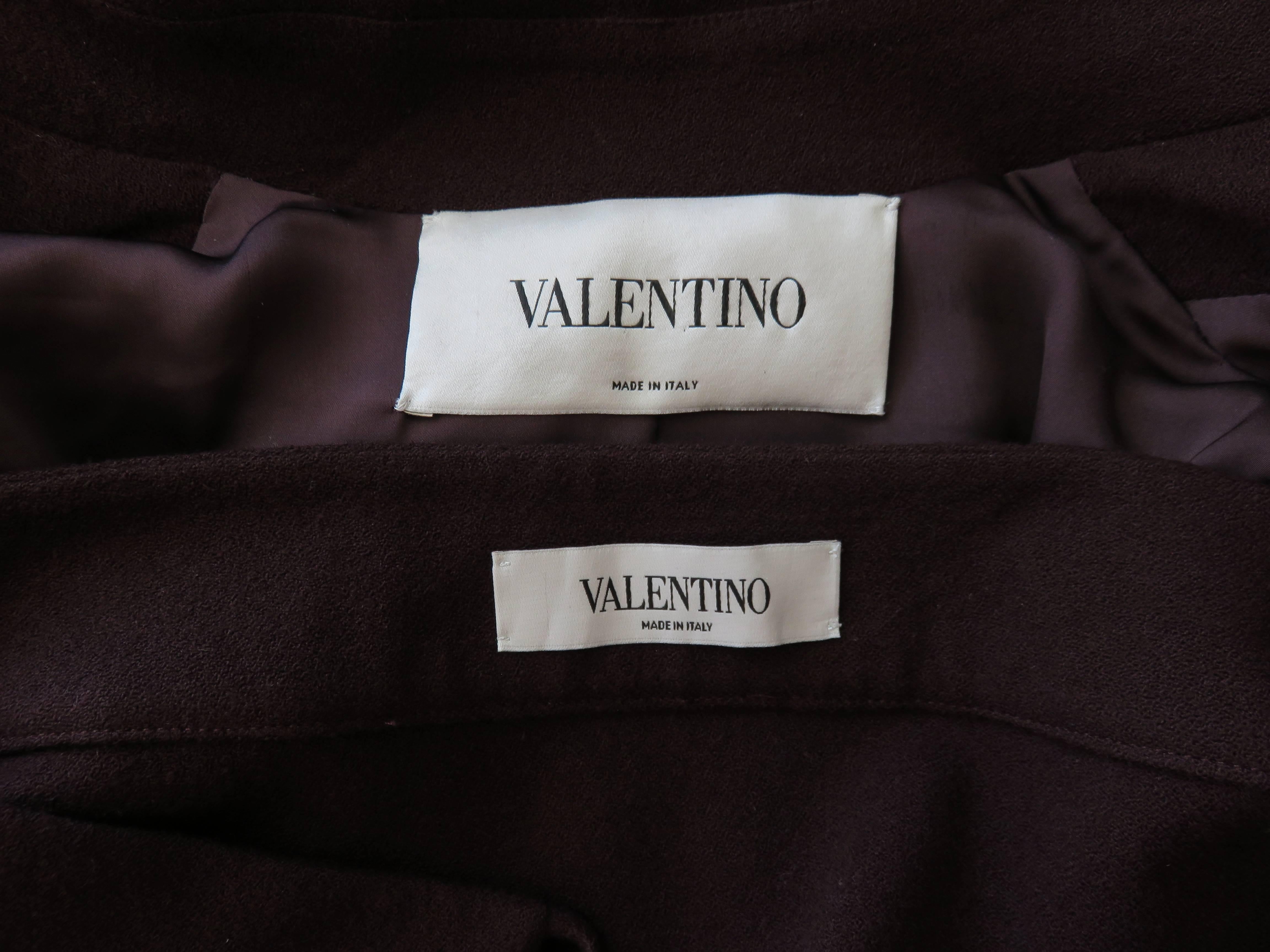 VALENTINO Wool crepe button detail 2pc. set 3