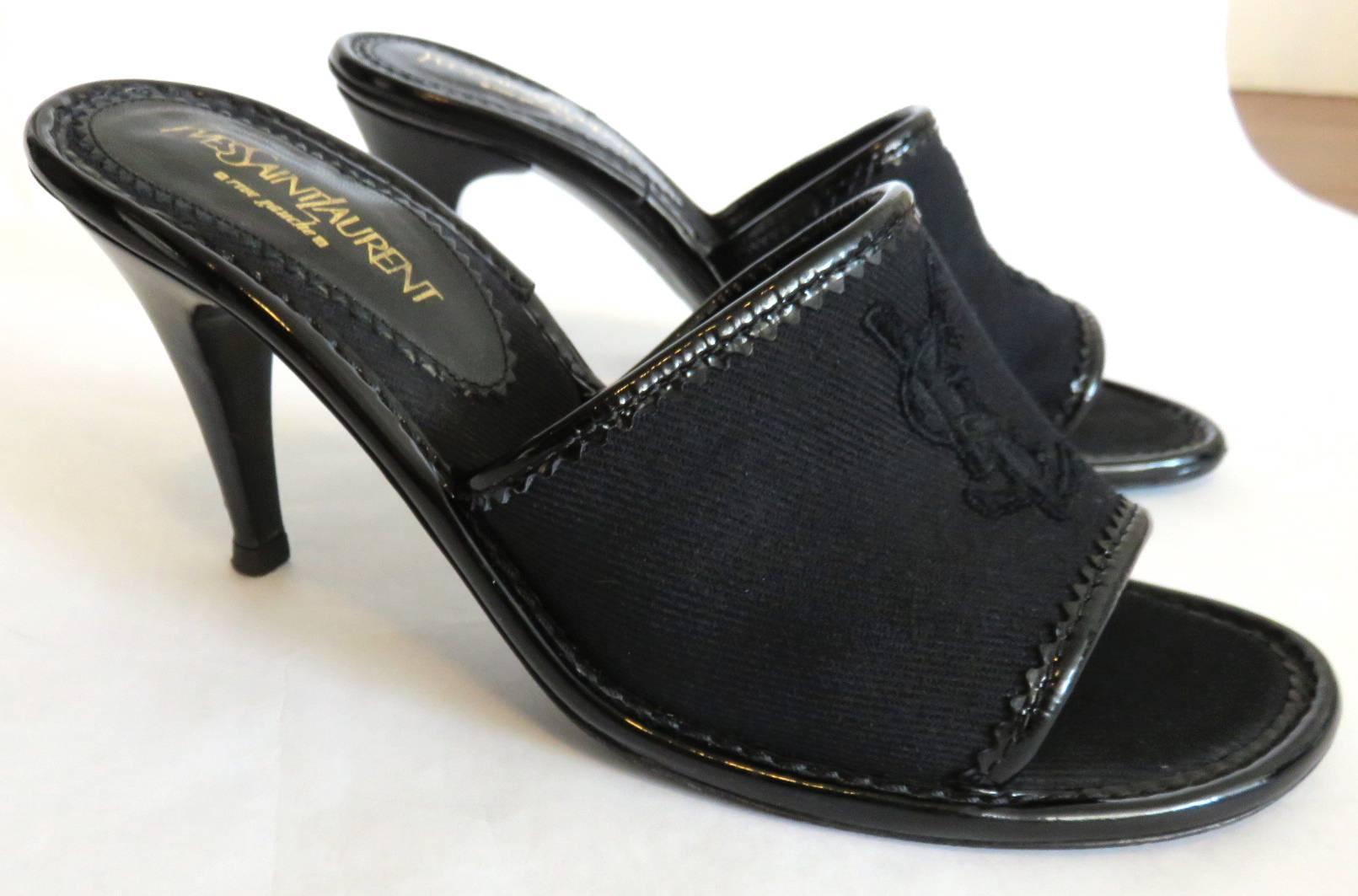 Women's YVES SAINT LAURENT by Tom Ford YSL logo front mules