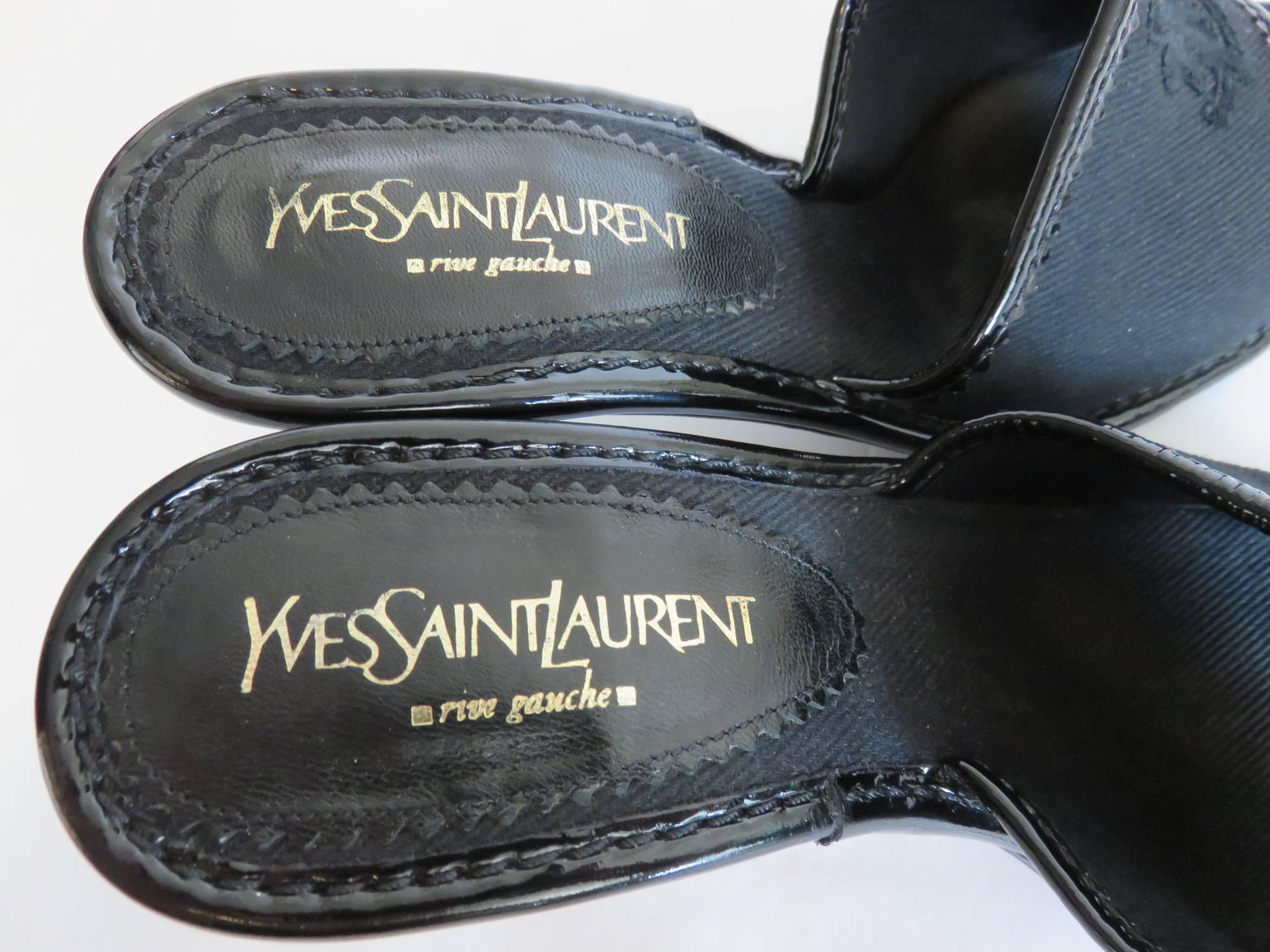 YVES SAINT LAURENT by Tom Ford YSL logo front mules 2