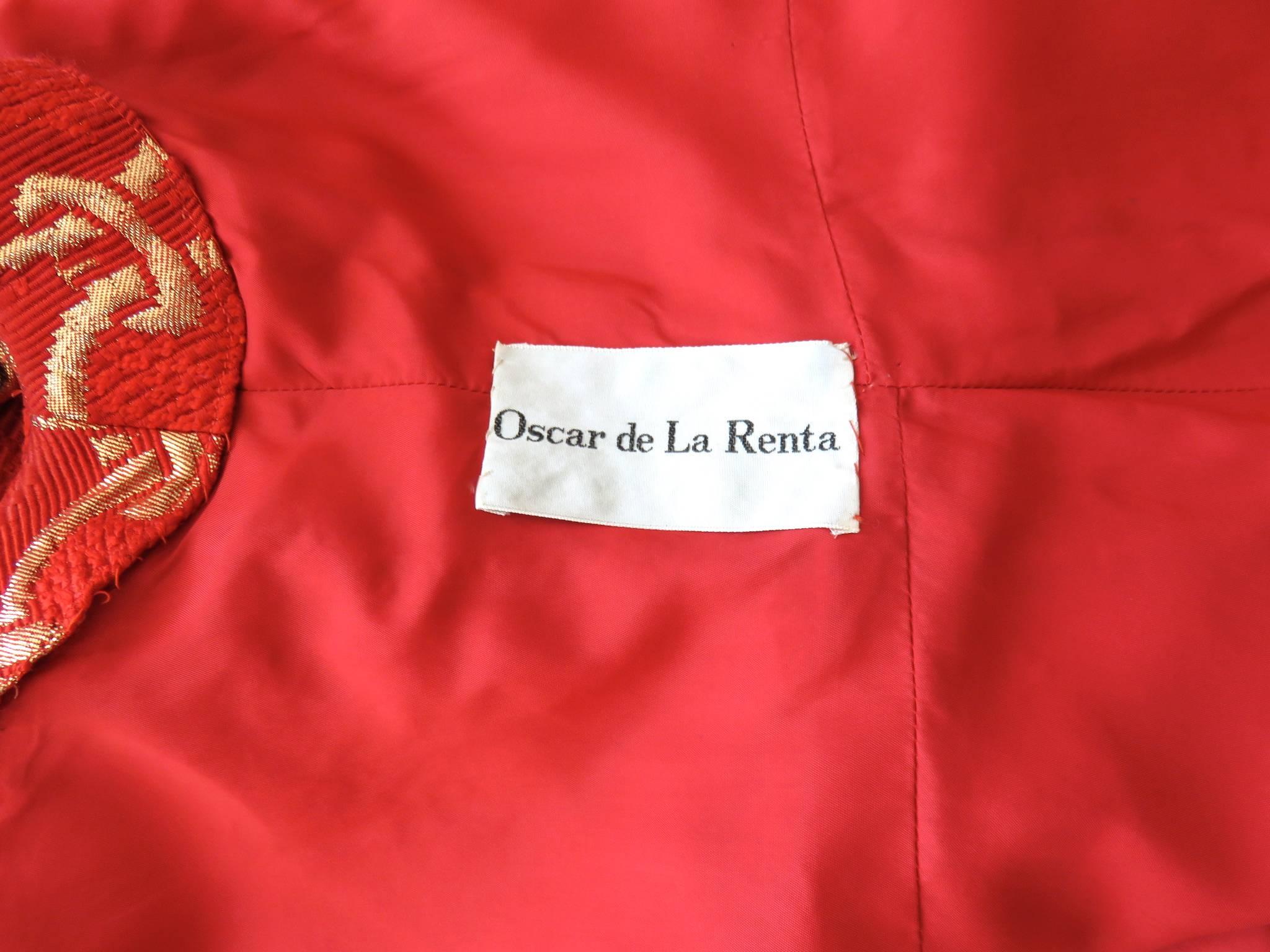 1960's OSCAR DE LA RENTA Embellished brocade cocktail dress 5