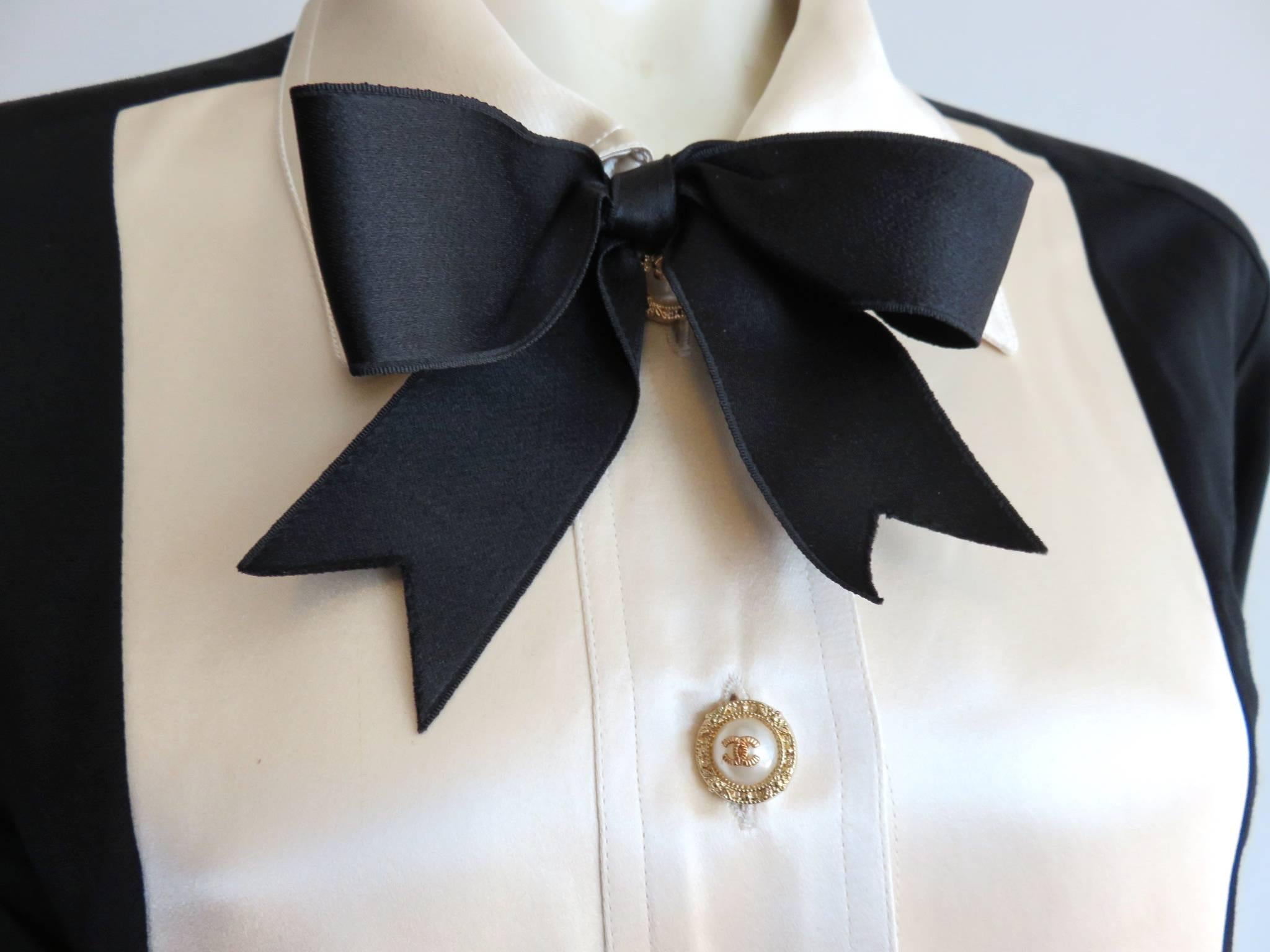 1980's CHANEL BOUTIQUE Tuxedo dress as seen on Lady Gaga In Good Condition In Newport Beach, CA