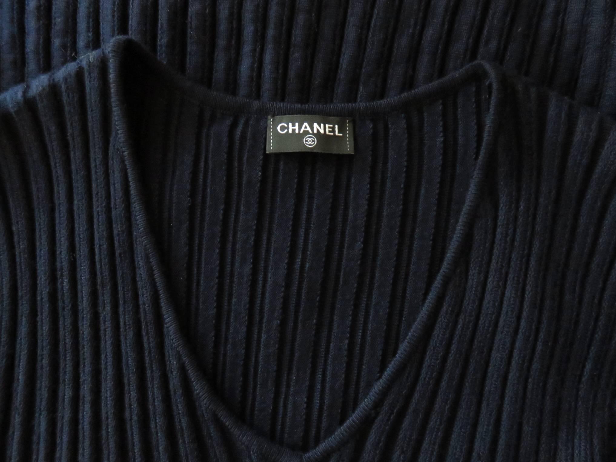 Men's CHANEL PARIS Wool rib-knit day dress For Sale