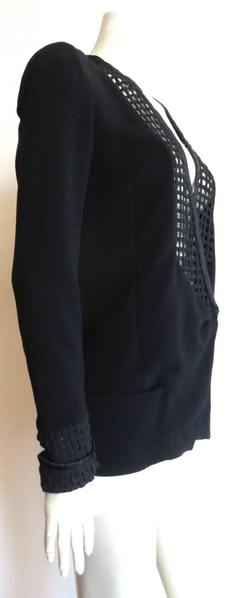 BALENCIAGA PARIS by Ghesquière Silk lattice detail jacket 1