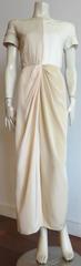 1970's BILL BLASS Sequin & Silk Crepe de Chine evening dress