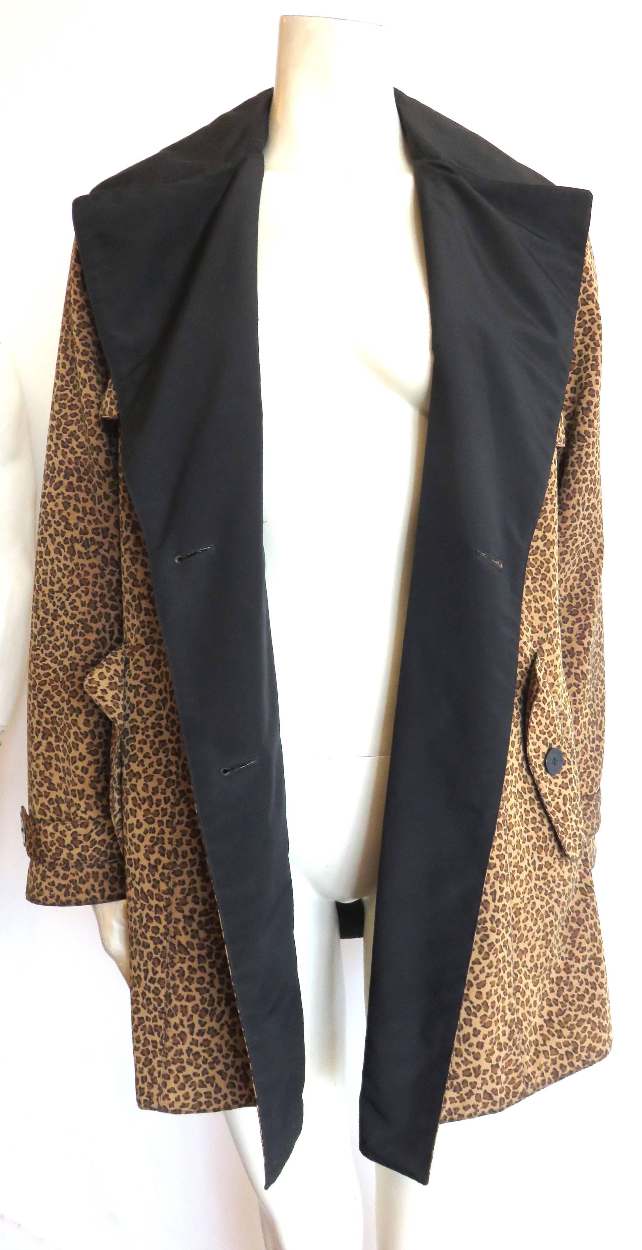 1990's BOTTEGA VENETA Leopard print raincoat  For Sale 1