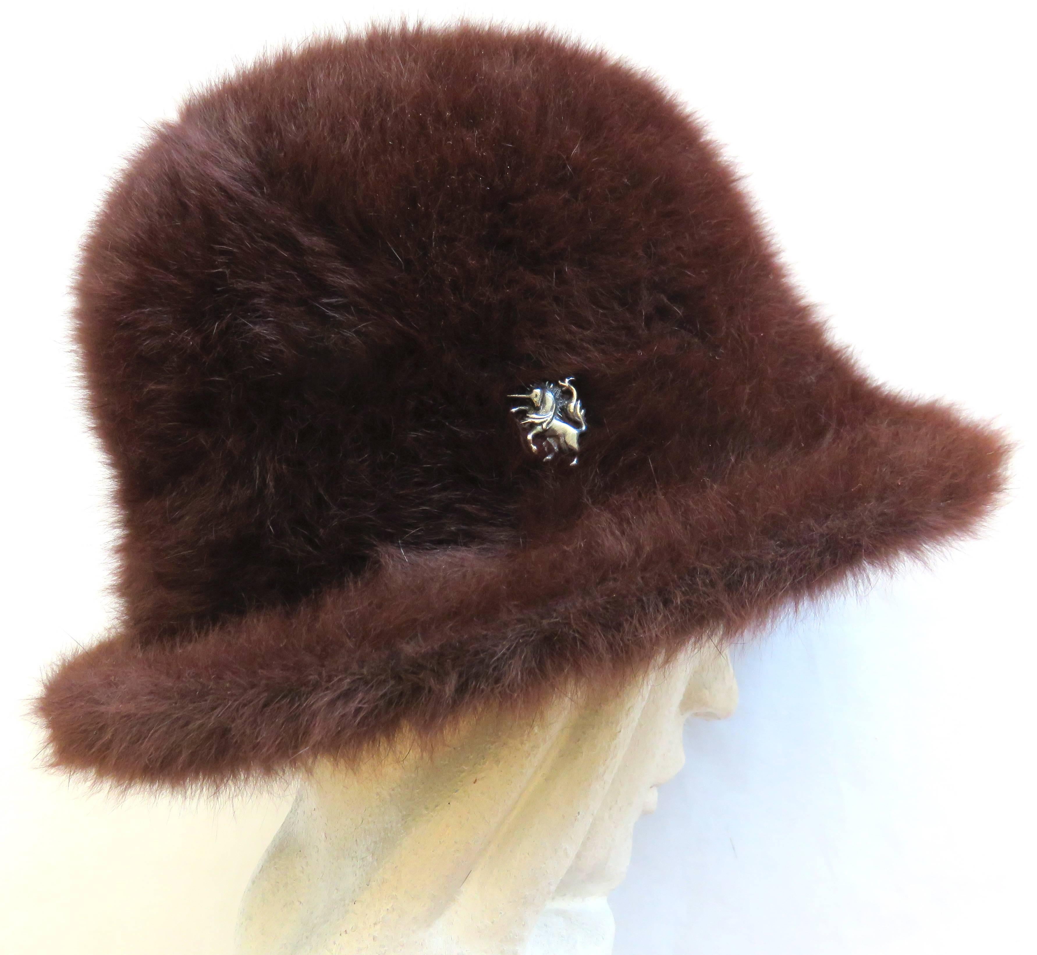 PHILIP TREACY Mohair bowler hat  - worn once In Excellent Condition In Newport Beach, CA