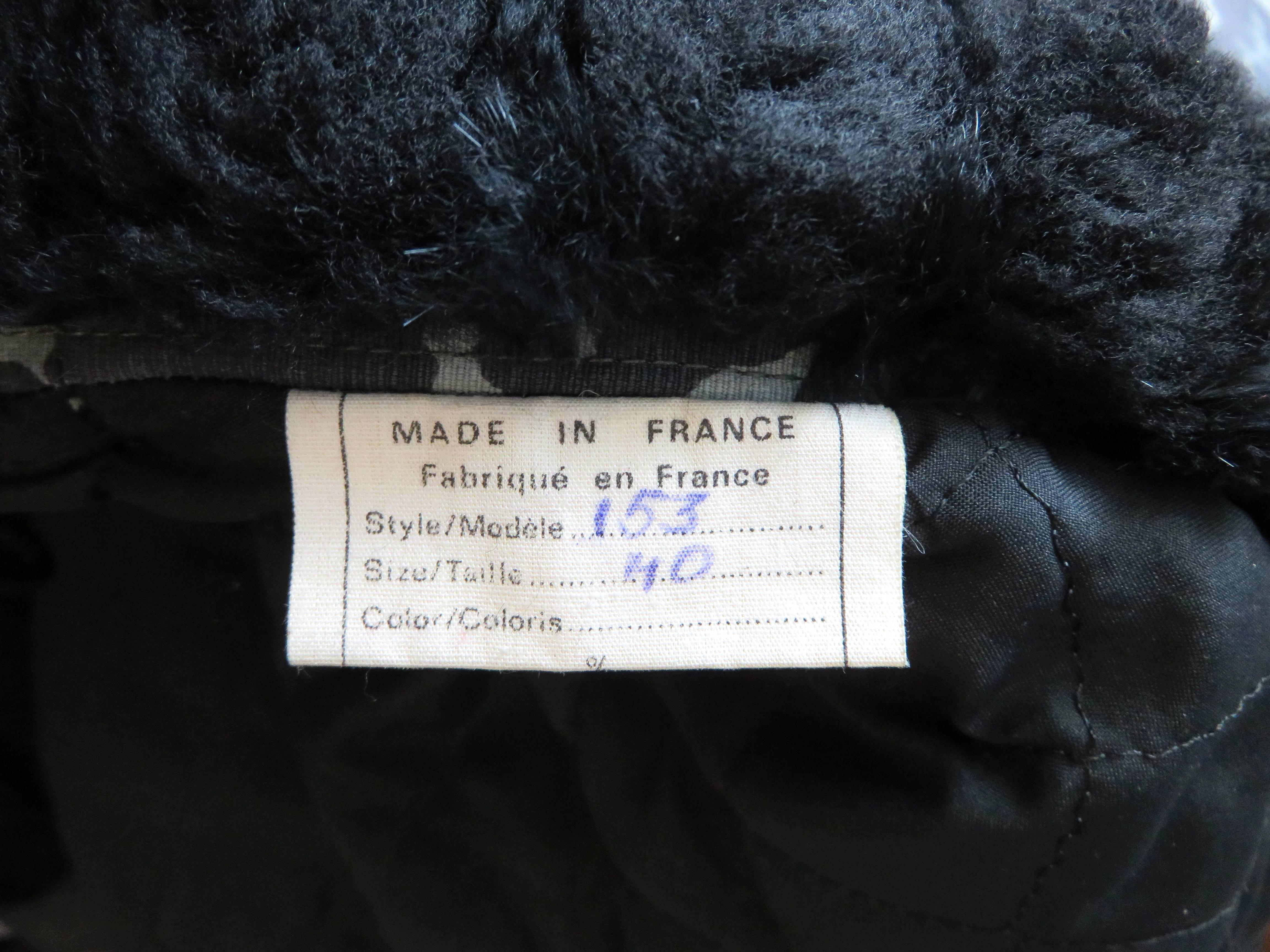 1980's YVES SAINT LAURENT FURS Printed coat For Sale 5