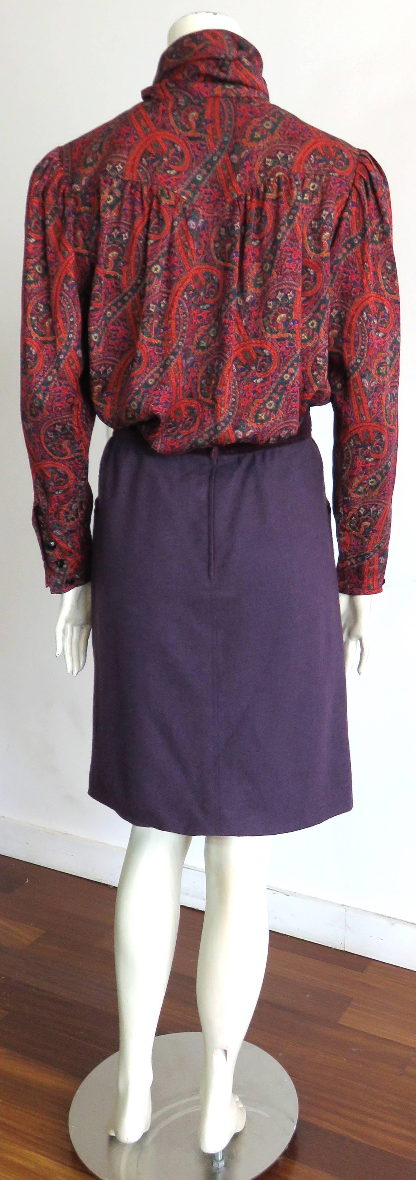 1980's UNGARO PARIS 3pc. skirt suit set For Sale 4