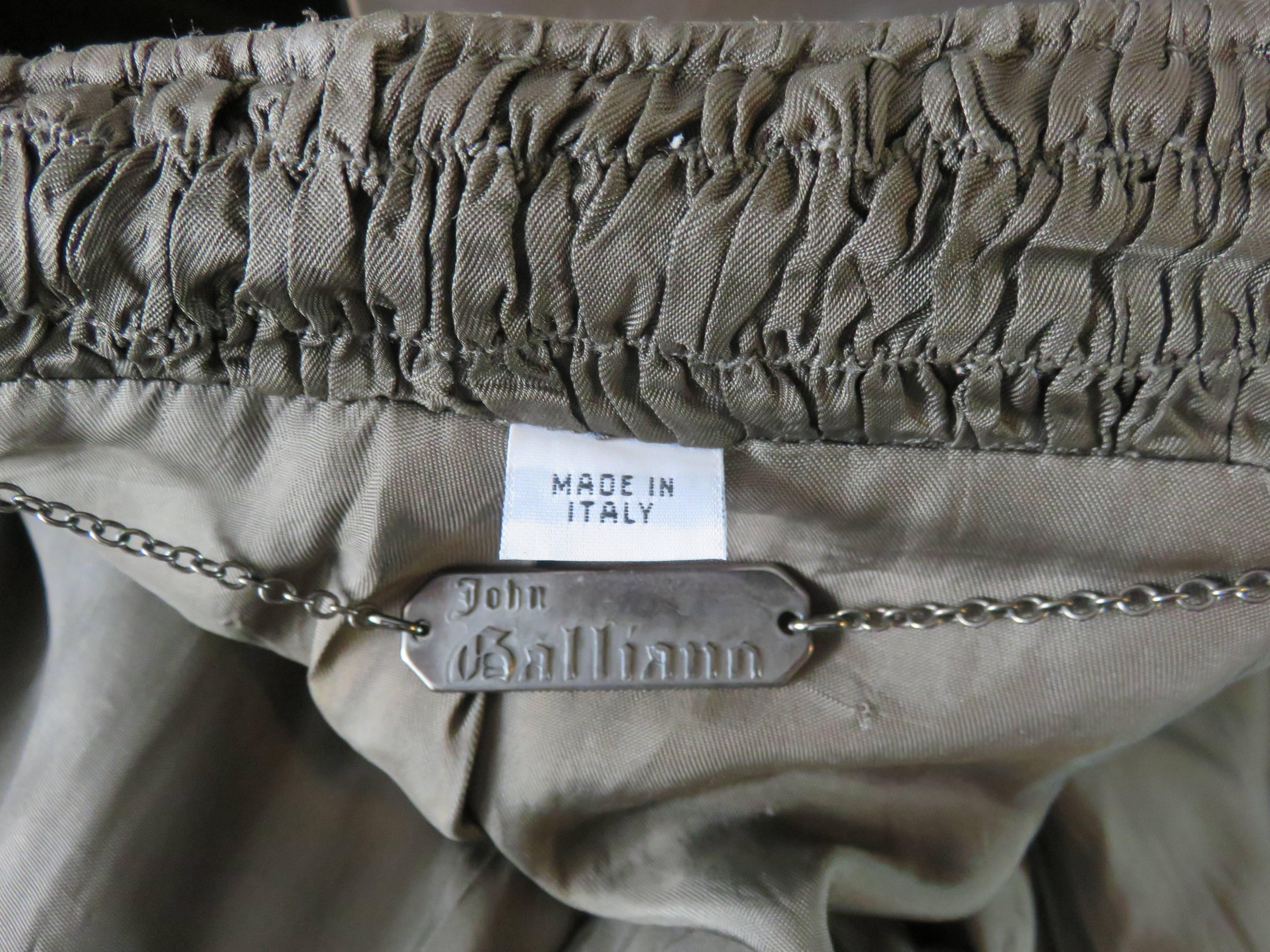 JOHN GALLIANO Men's calfskin leather french infantry-style jacket 6