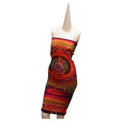 JEAN PAUL GAULTIER Maille, MESH, Hindu G-d Shiva Butterfly Tattoo Skirt or Dress