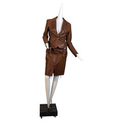 CHRISTIAN DIOR x JOHN GALLIANO, Leather Skirt Ensemble, "Hardcore Romance", 2003