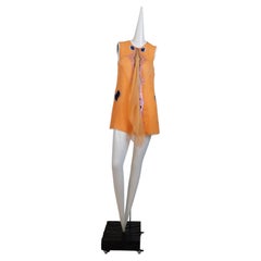 CHRISTIAN DIOR, Raf Simons S/S 2013 Runway Orange Silk sequin butterfly dress