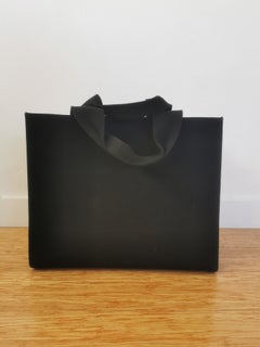 Fendace VERSACE X FENDI Black & Gold Embroidered Tote Sling Fabric Bag