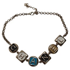 Chanel Multicolour 26C Letter Charm Chain Necklace