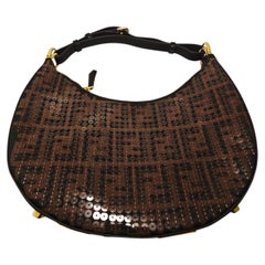 Fendi Small Fendiography FF Sequin Hobo Bag with Shoulder Chain