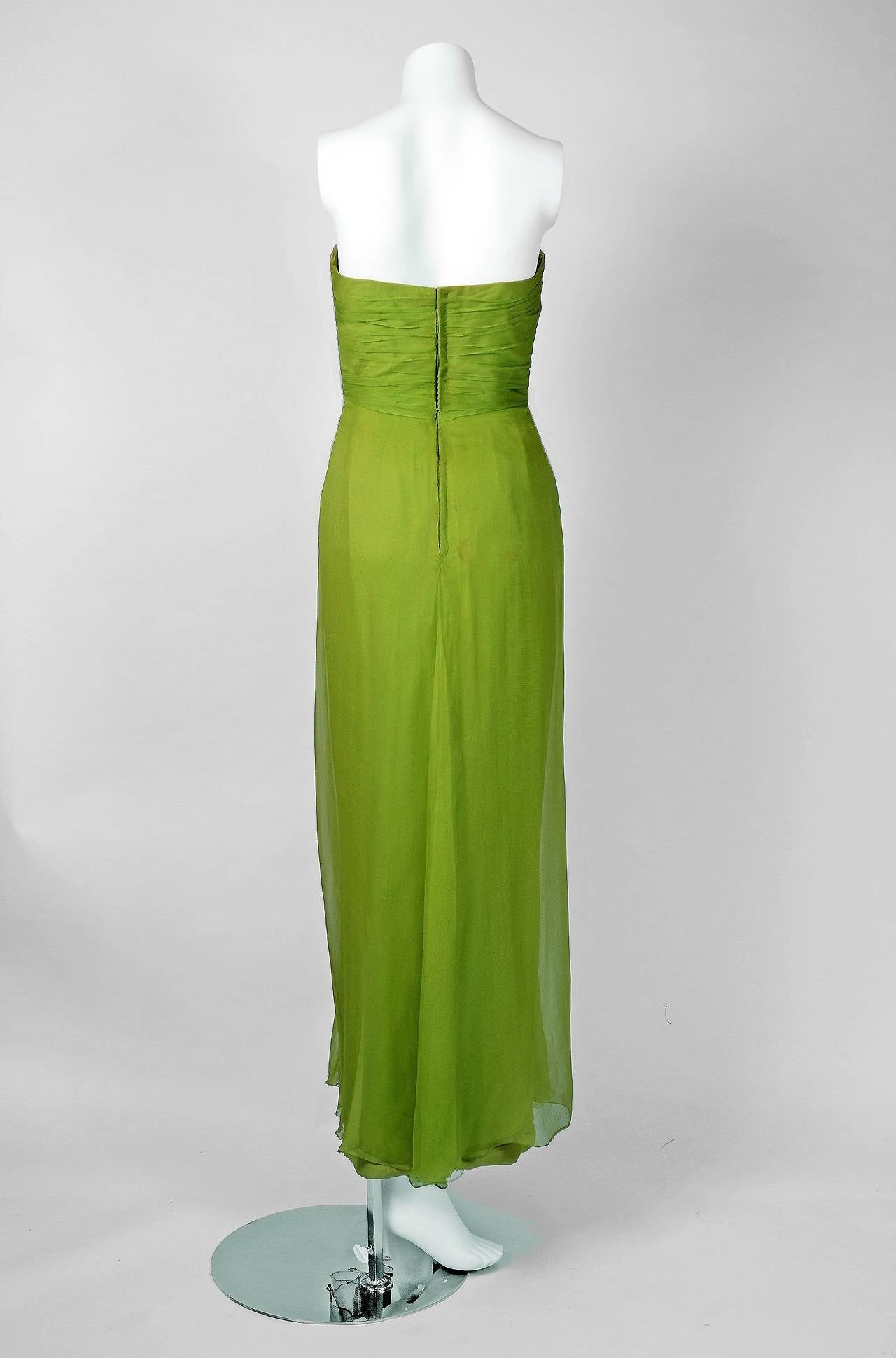 green ombre dress