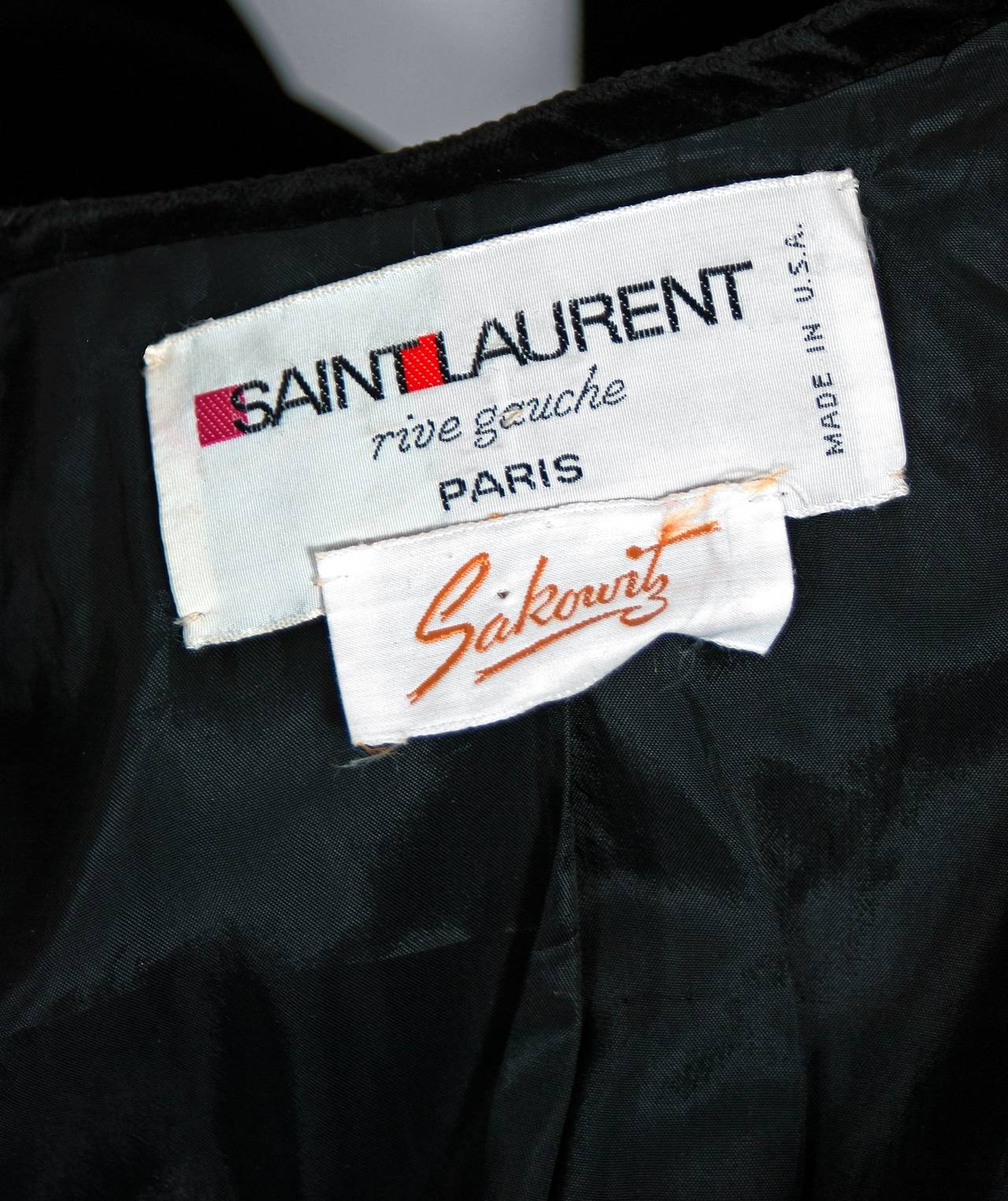 1976 Yves Saint Laurent Embroidered Black Velvet Bohemian Russian Jacket & Skirt 2