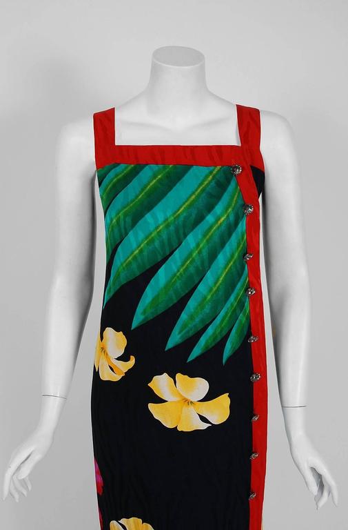 1970s Pauline Trigere Blue Lurex & Rhinestone Dress main image 0