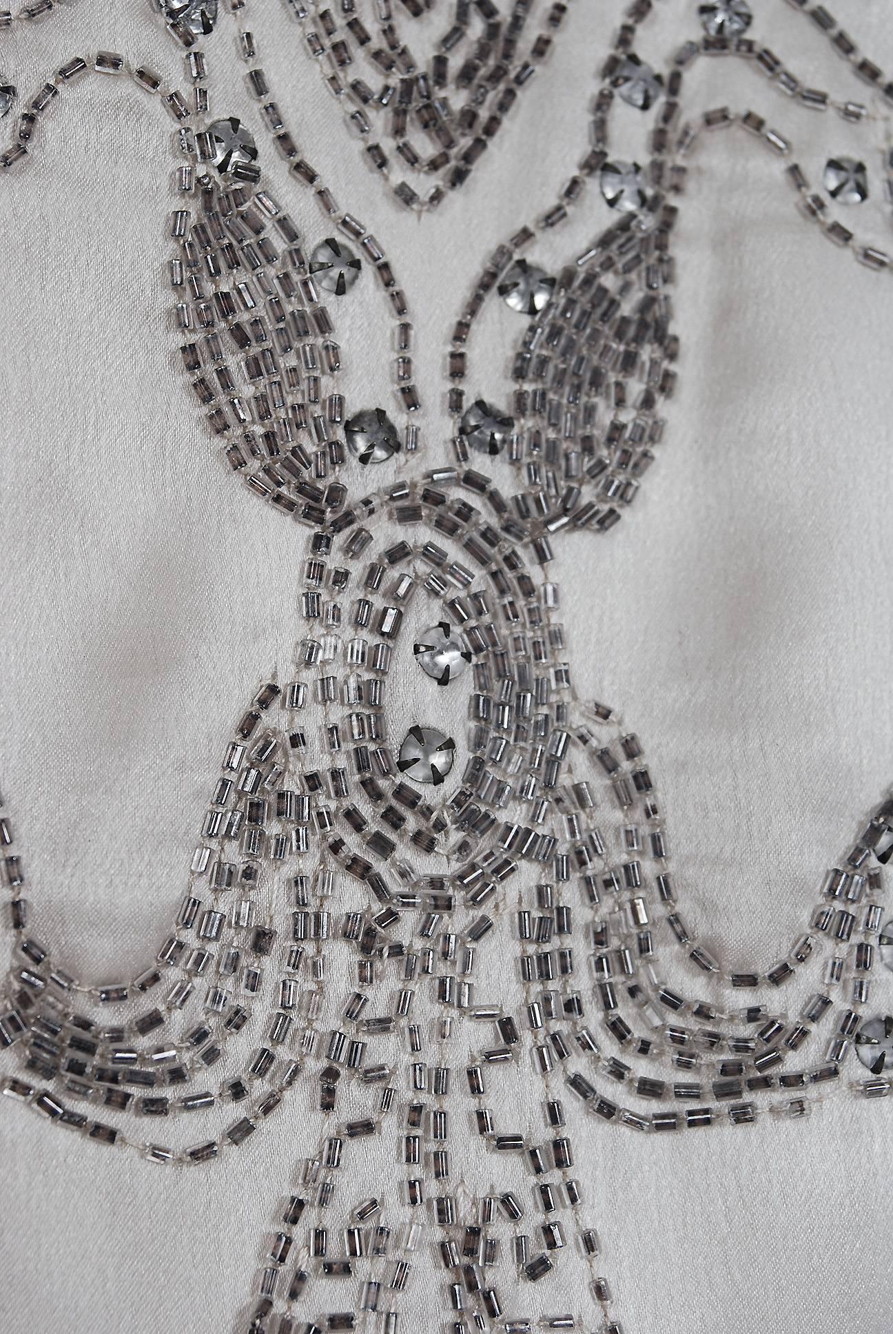 ivory beaded lace gown 1920s