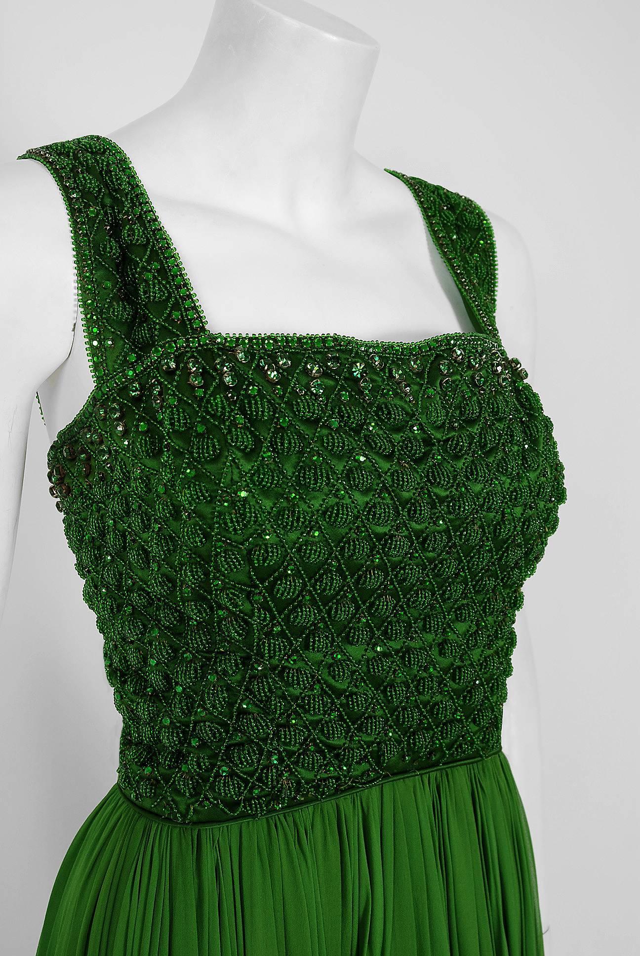 vintage green gown