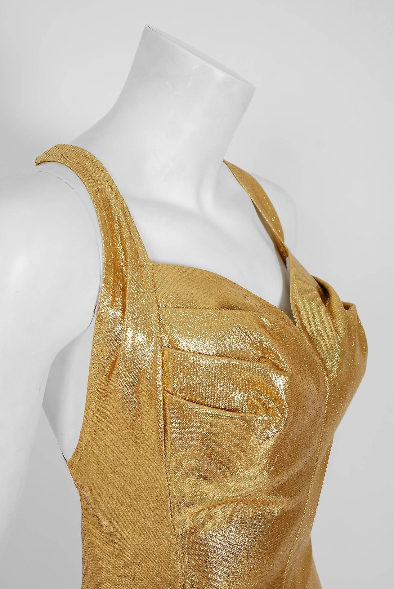 gold lame swimsuit