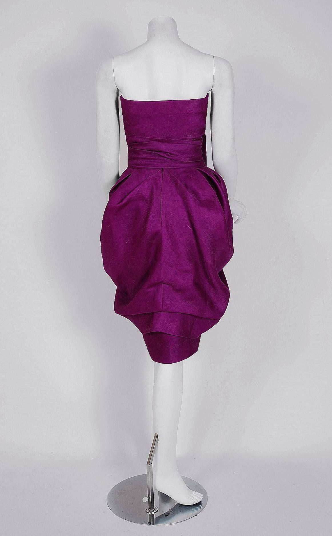 christian dior purple dress