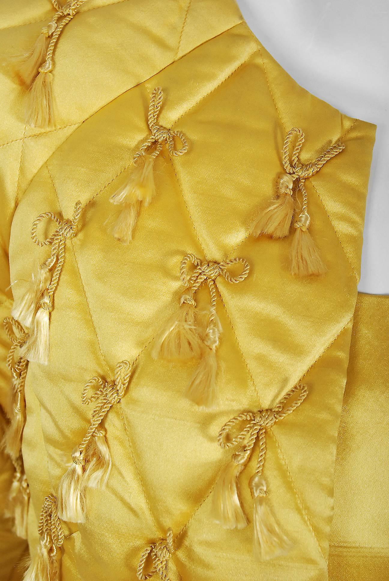 golden yellow gown
