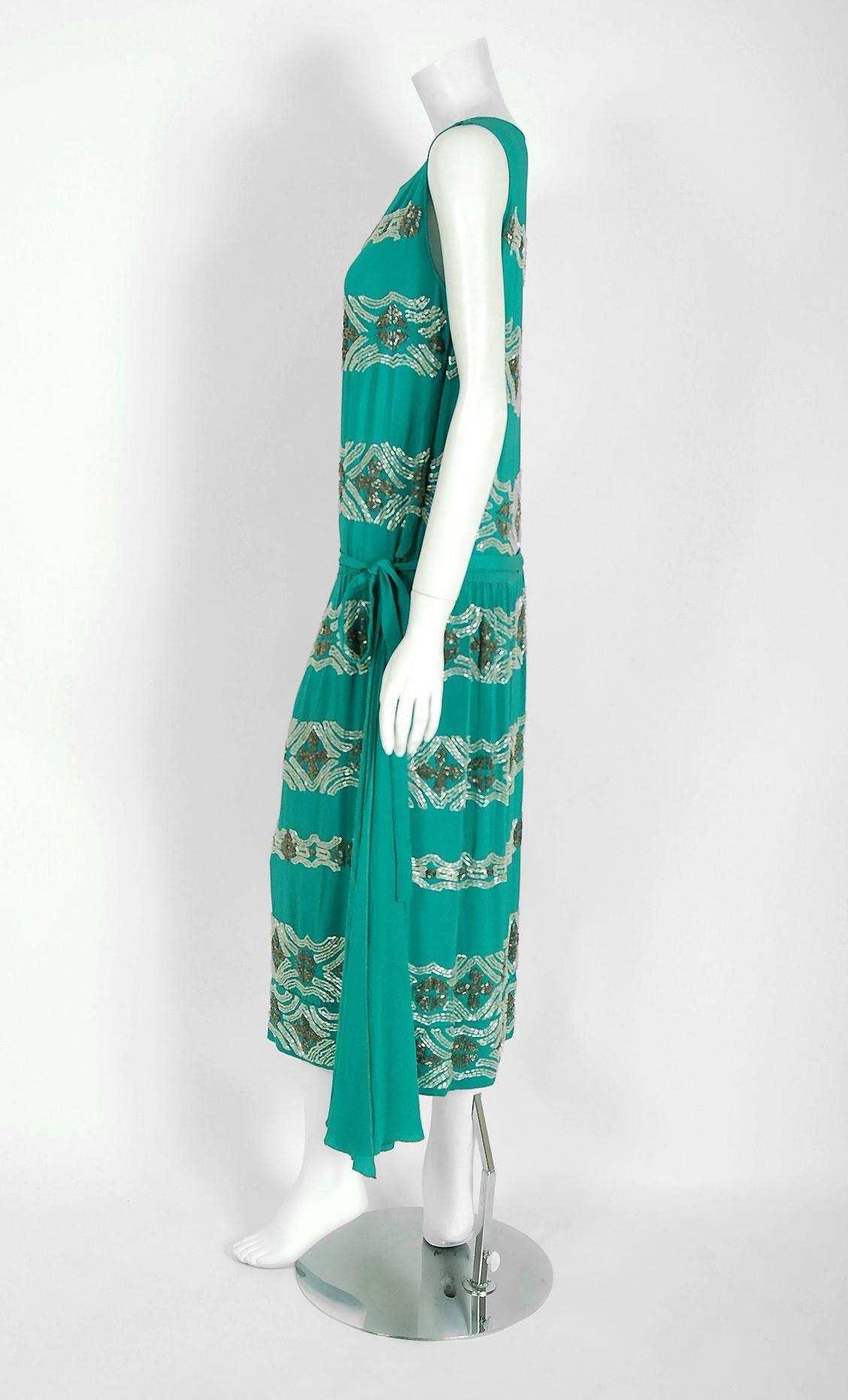 turquoise flapper dress