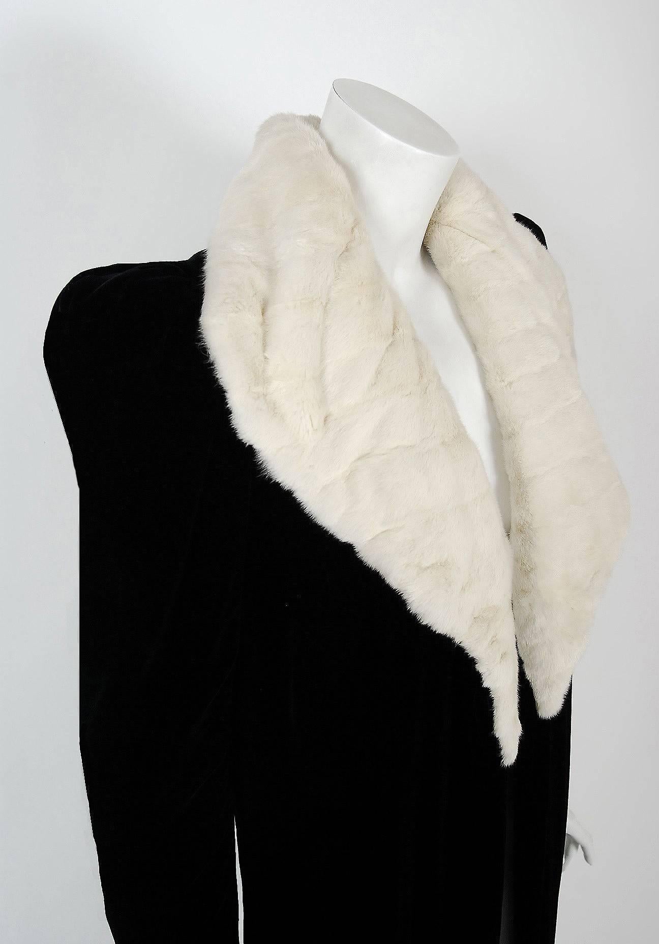 white ermine coat