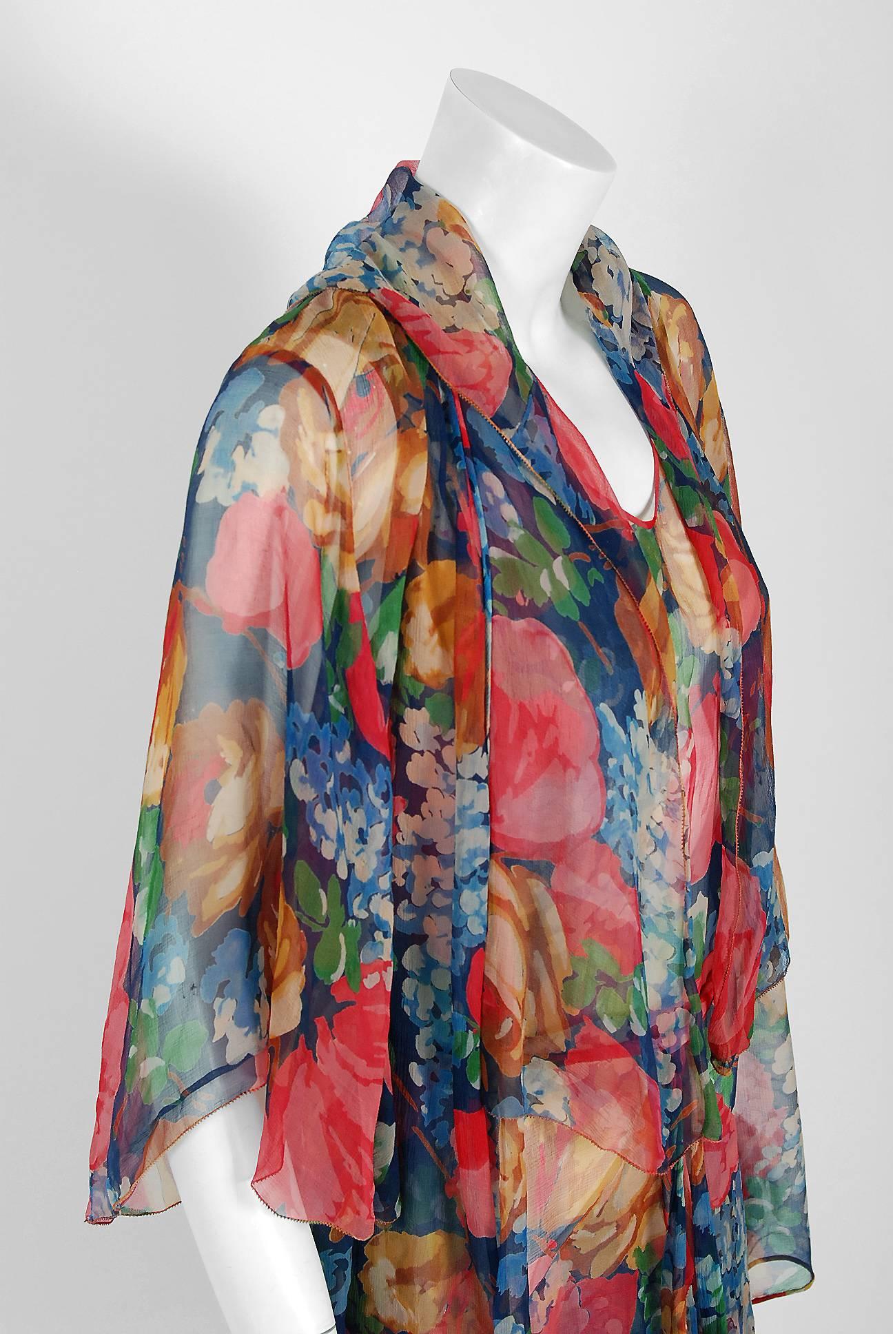 watercolor silk dress