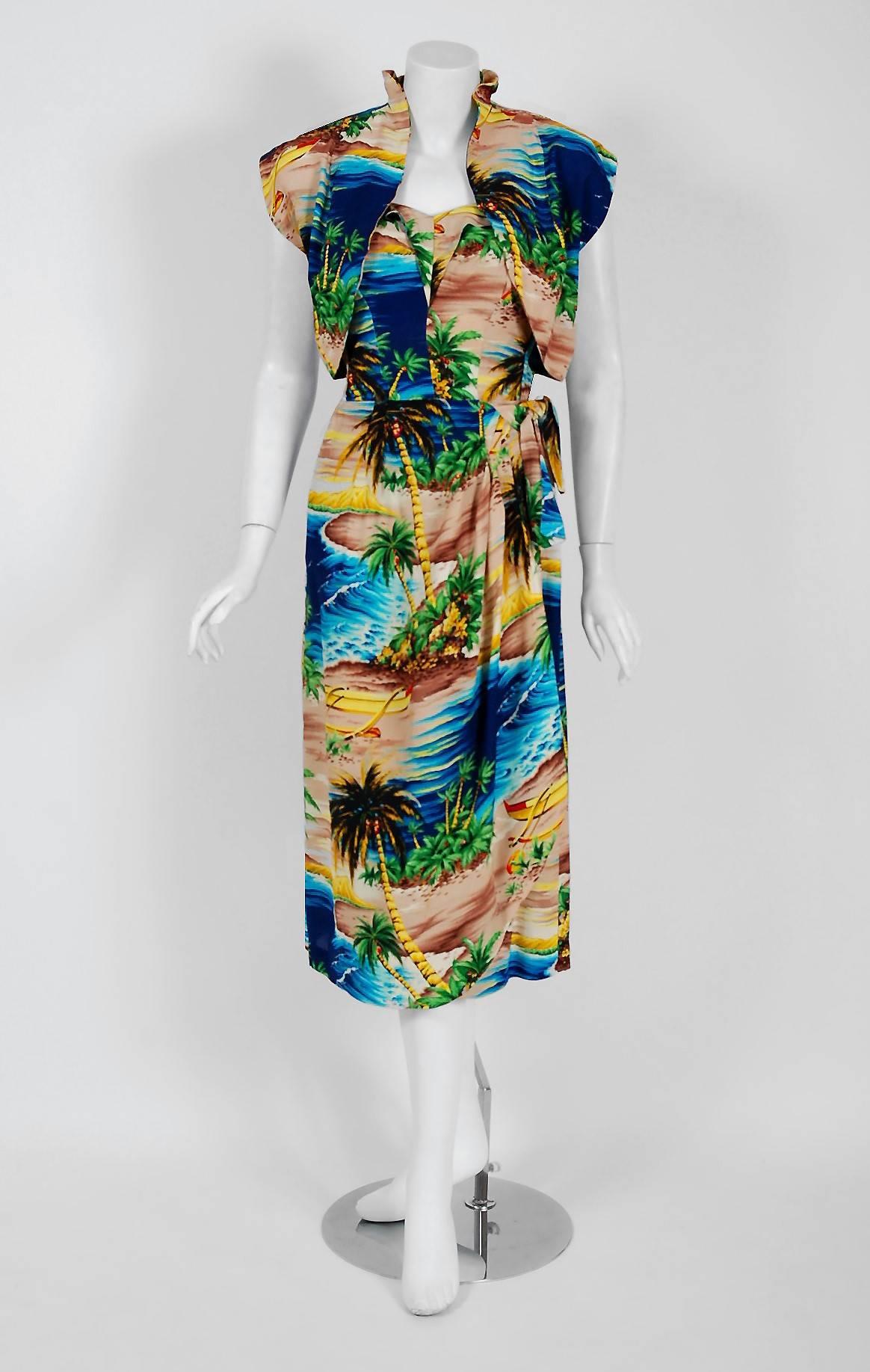 hawaiian wrap dress