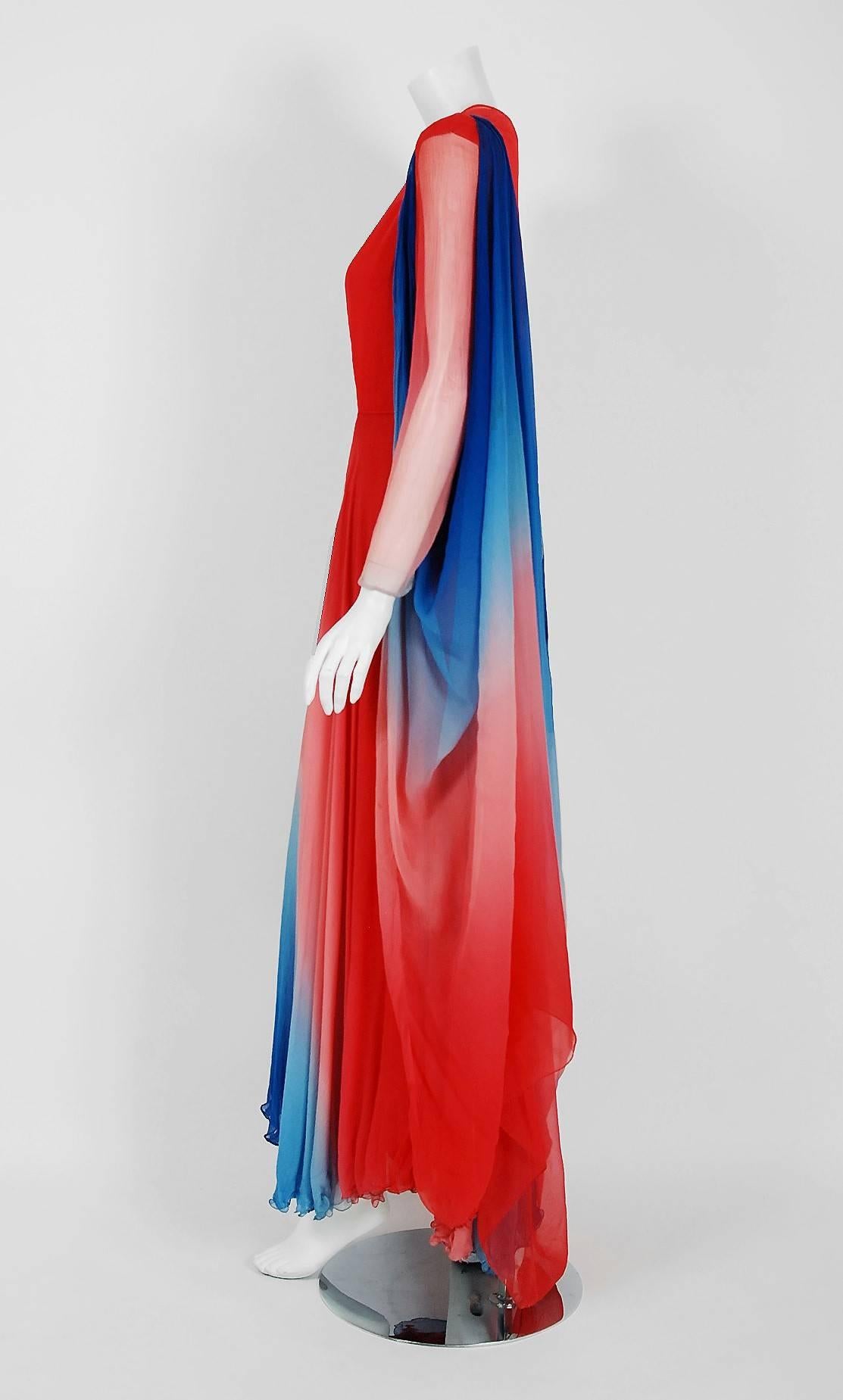 ombre silk dress