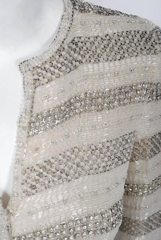 1976 Chanel Haute-Couture Rare Beaded Lesage Silk Jacket and Pleated ...