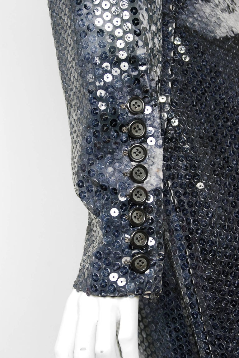 1998 Alexander McQueen 'Joan' Romanov' Sequin Print LongSleeve Runway