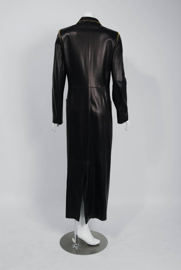 Alexander McQueen for Givenchy Runway Whipstitch Black Leather