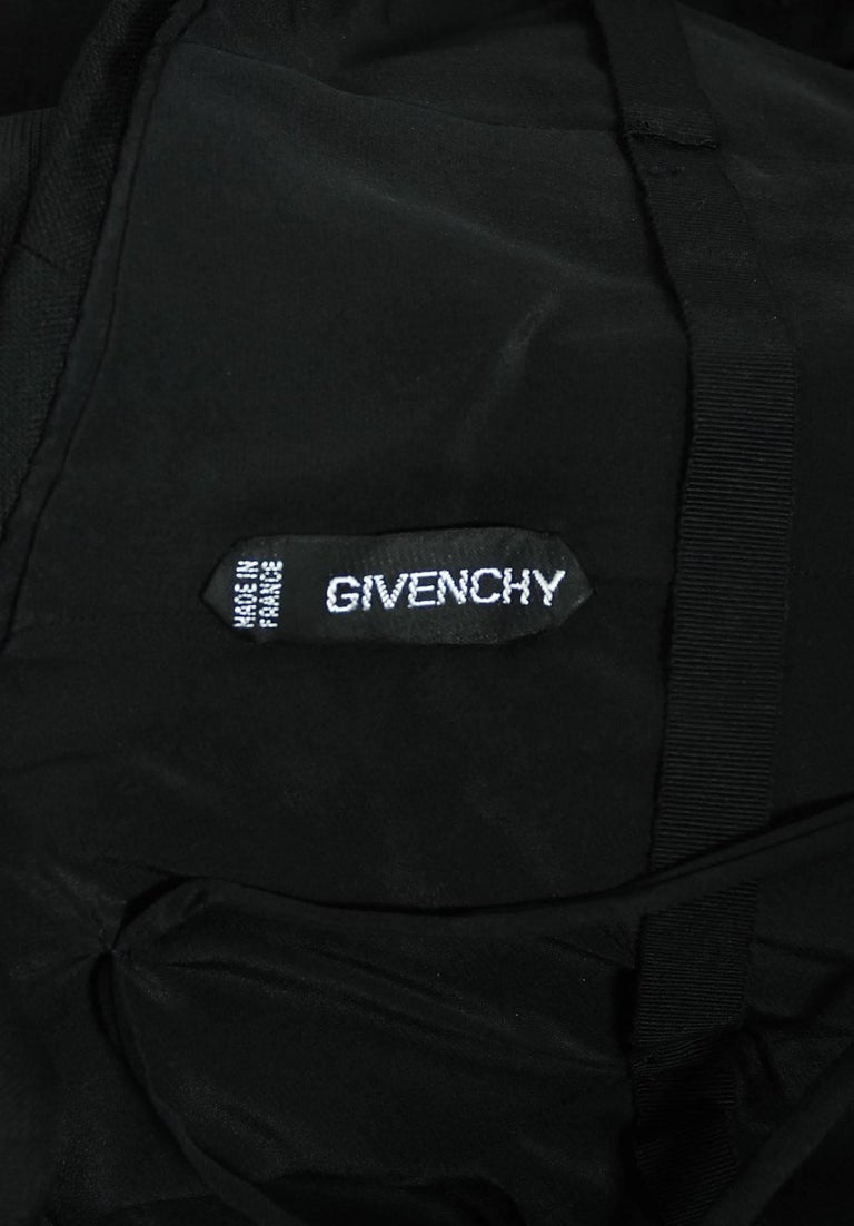 Chic Fall 1979 Givenchy by Hubert de Givenchy Runway Black Silk & Velvet with Inner Slip main image 0
