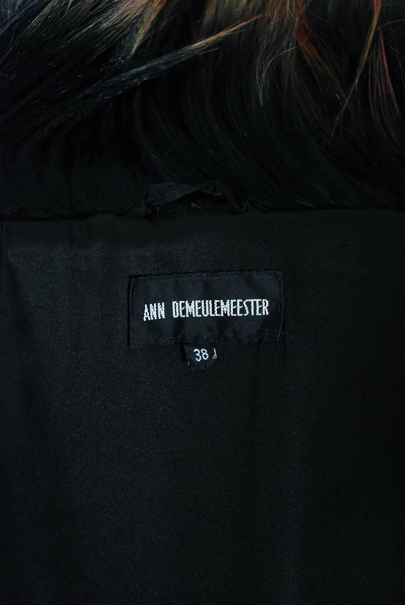 Ann Demeulemeester Veste boléro courte en fourrure de chèvre dégradée pour gilet et veste boléro, défilé 2011 4