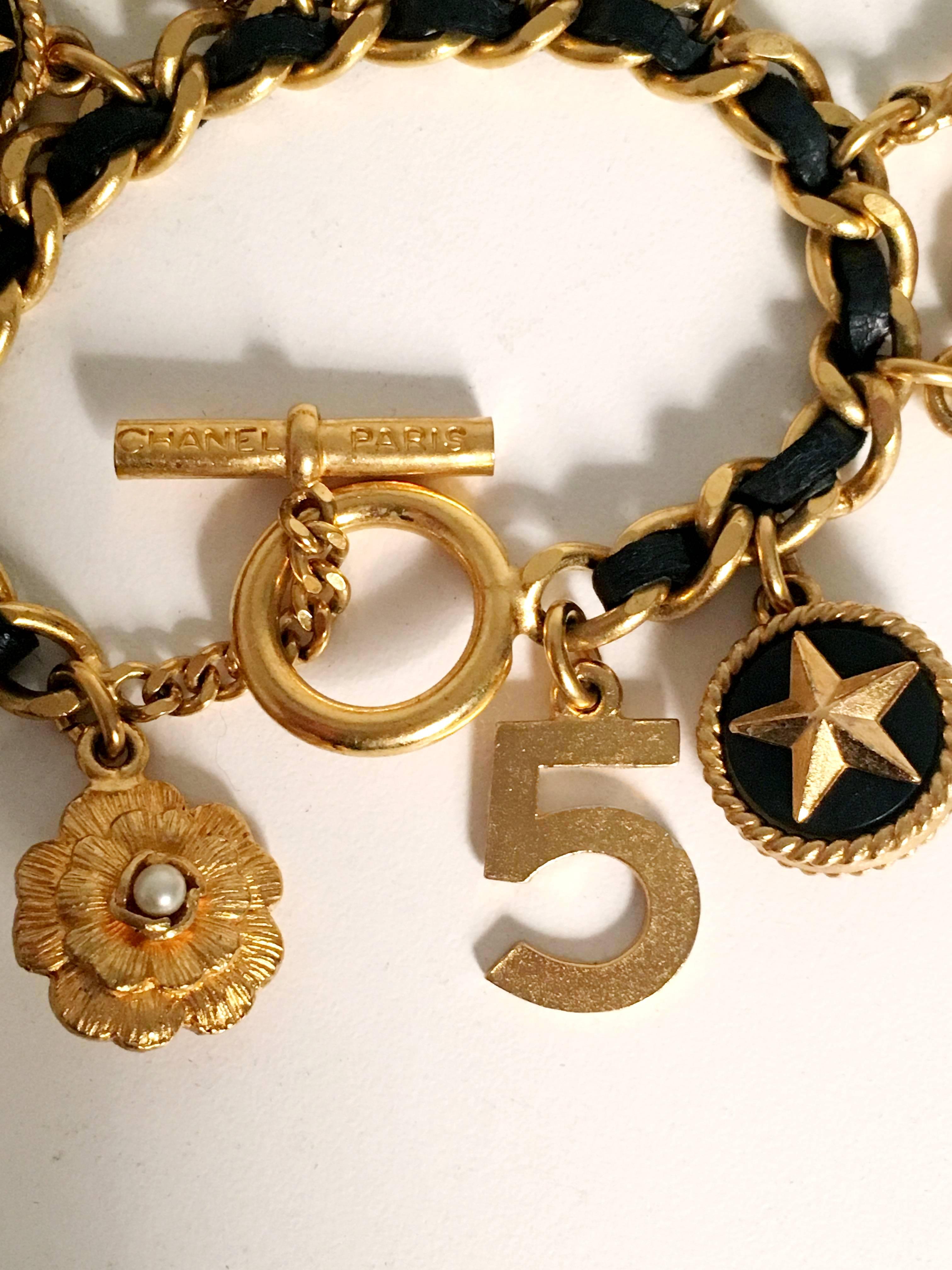 chanel charm bracelet gold
