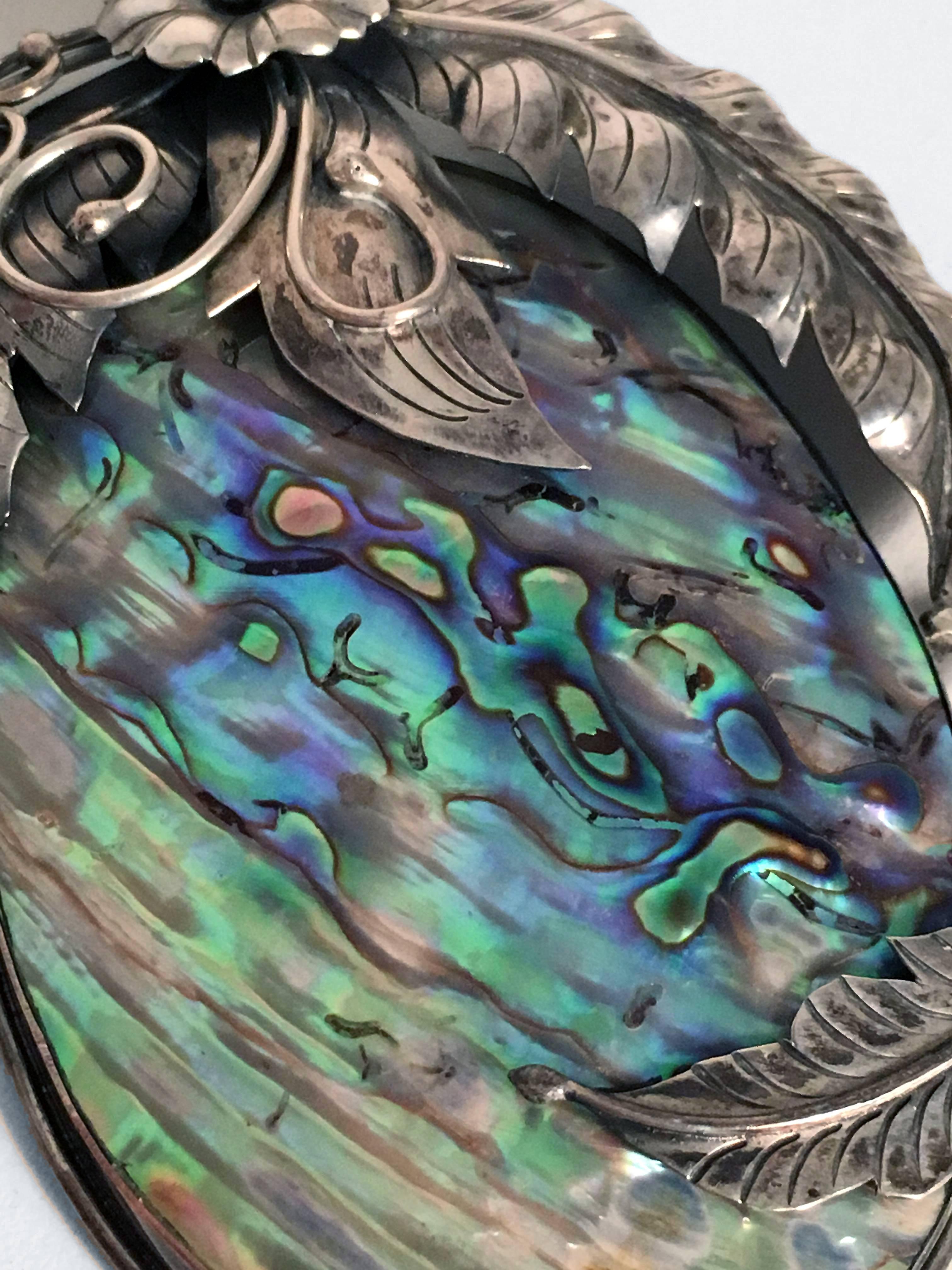 vintage abalone necklace