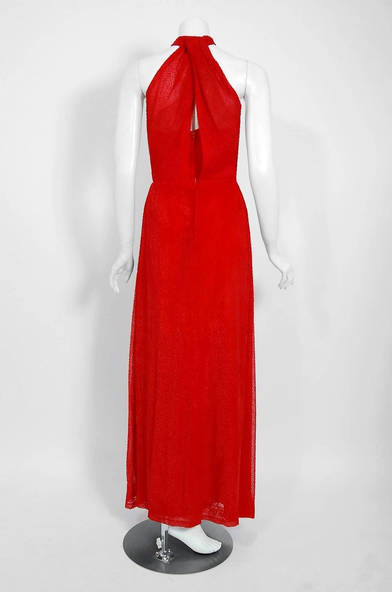1970s Givenchy Silk Floral Maxi Dress