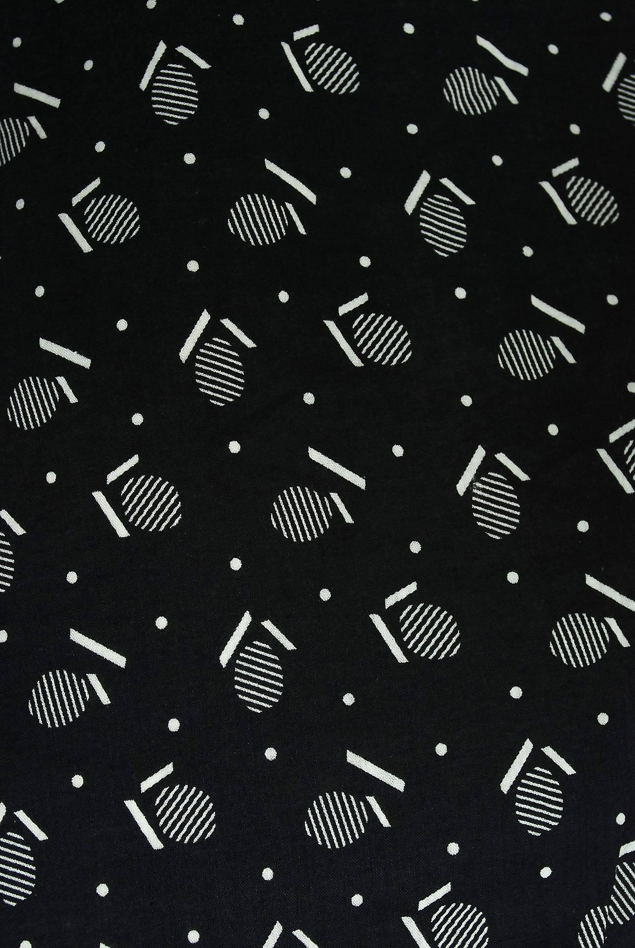 Women's 1977 Biba London Black & White Deco Dots Print Cotton Halter Backless Dress 