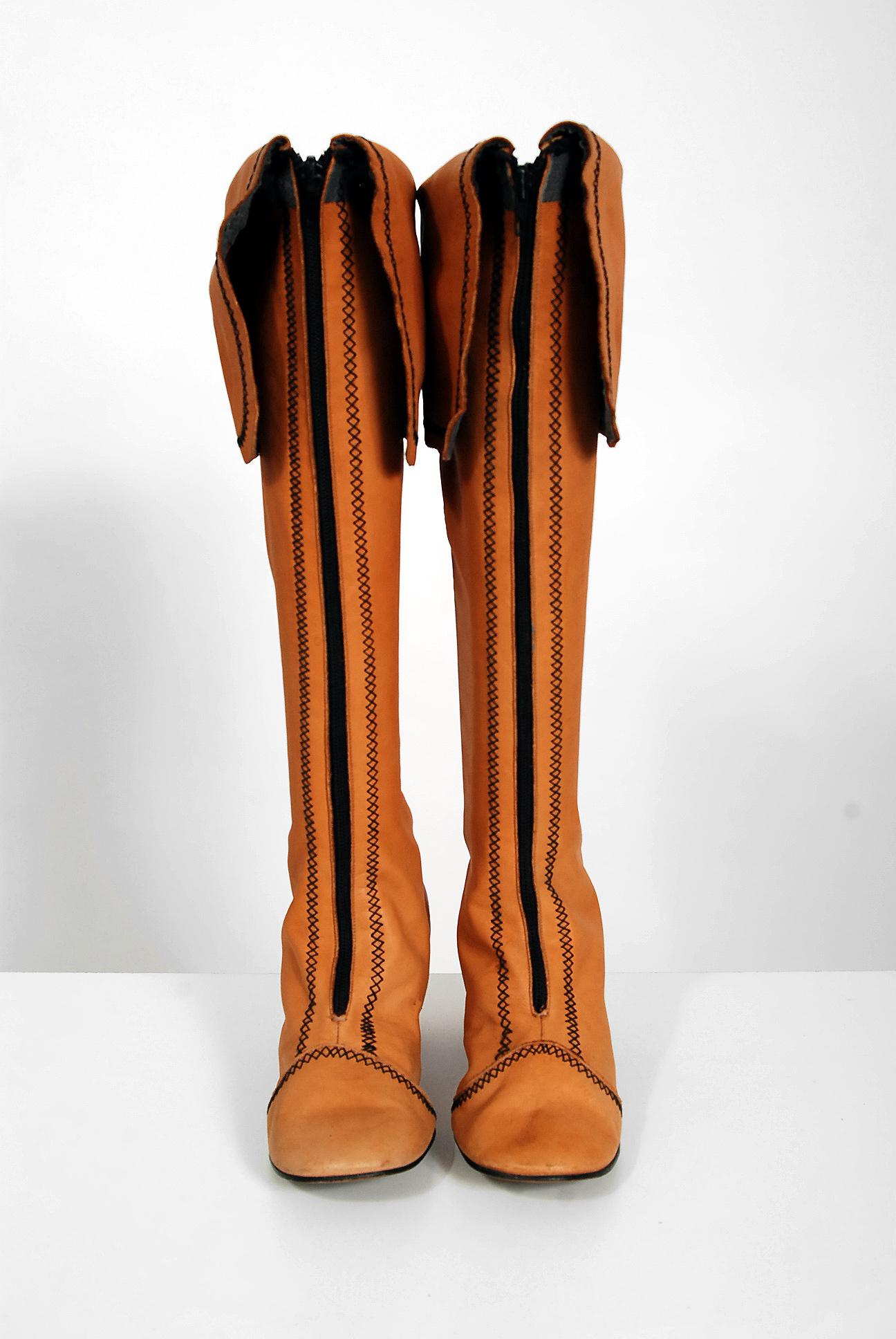 70s patchwork boots